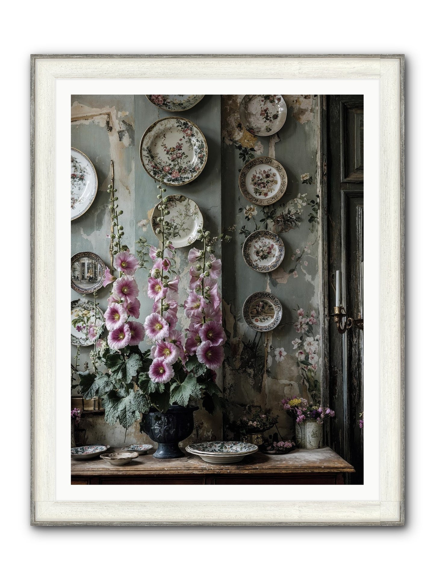 Basile Framed Print - Driftwood White 36x48