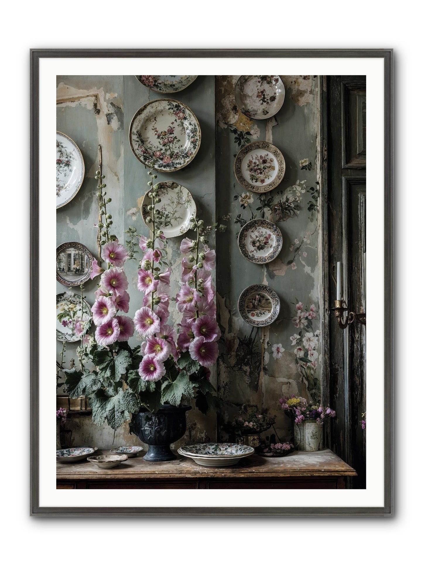 Basile Framed Print - Slimwoods Black/Silver 36x48