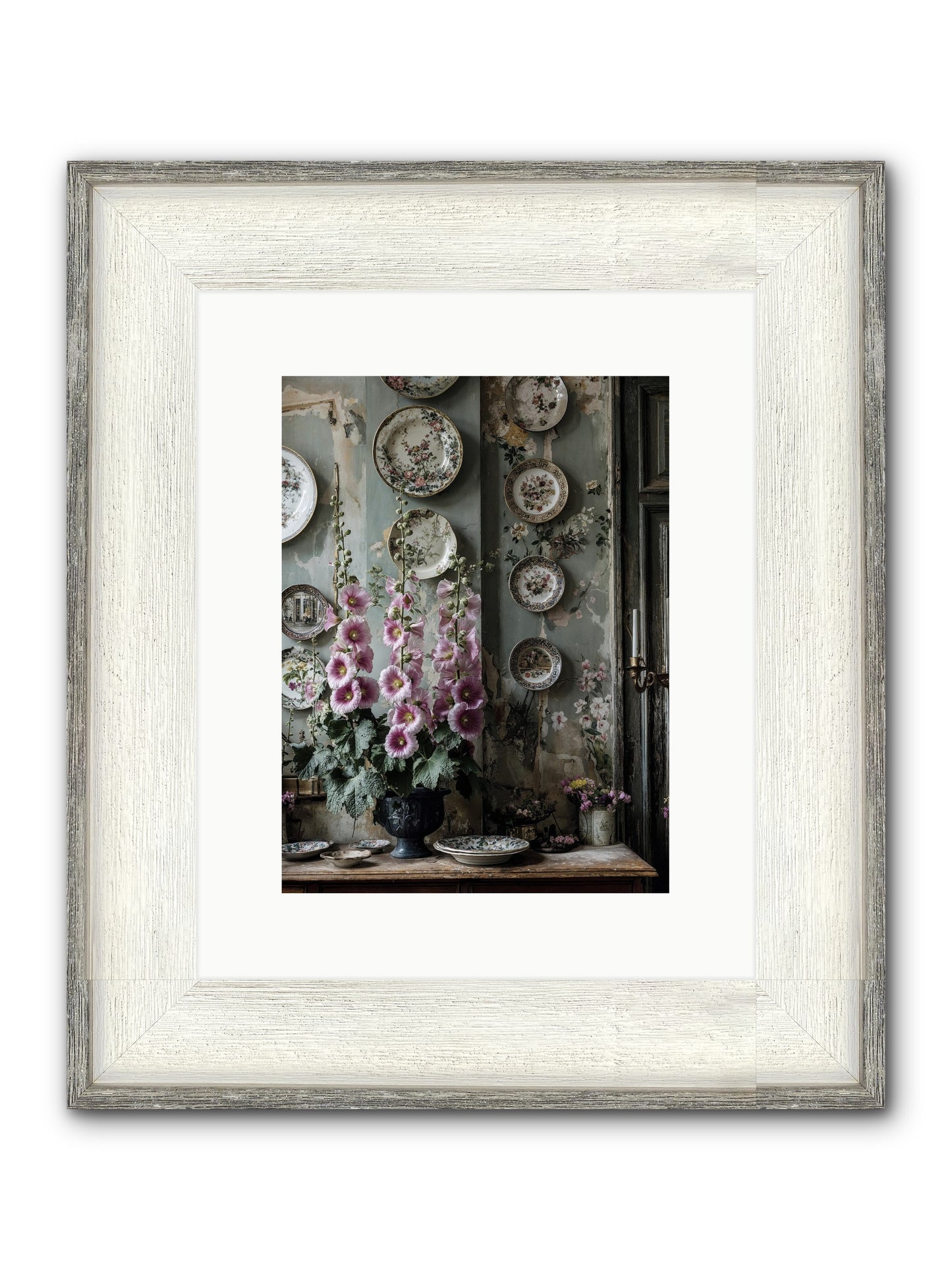 Basile Framed Print - Driftwood White 9x12