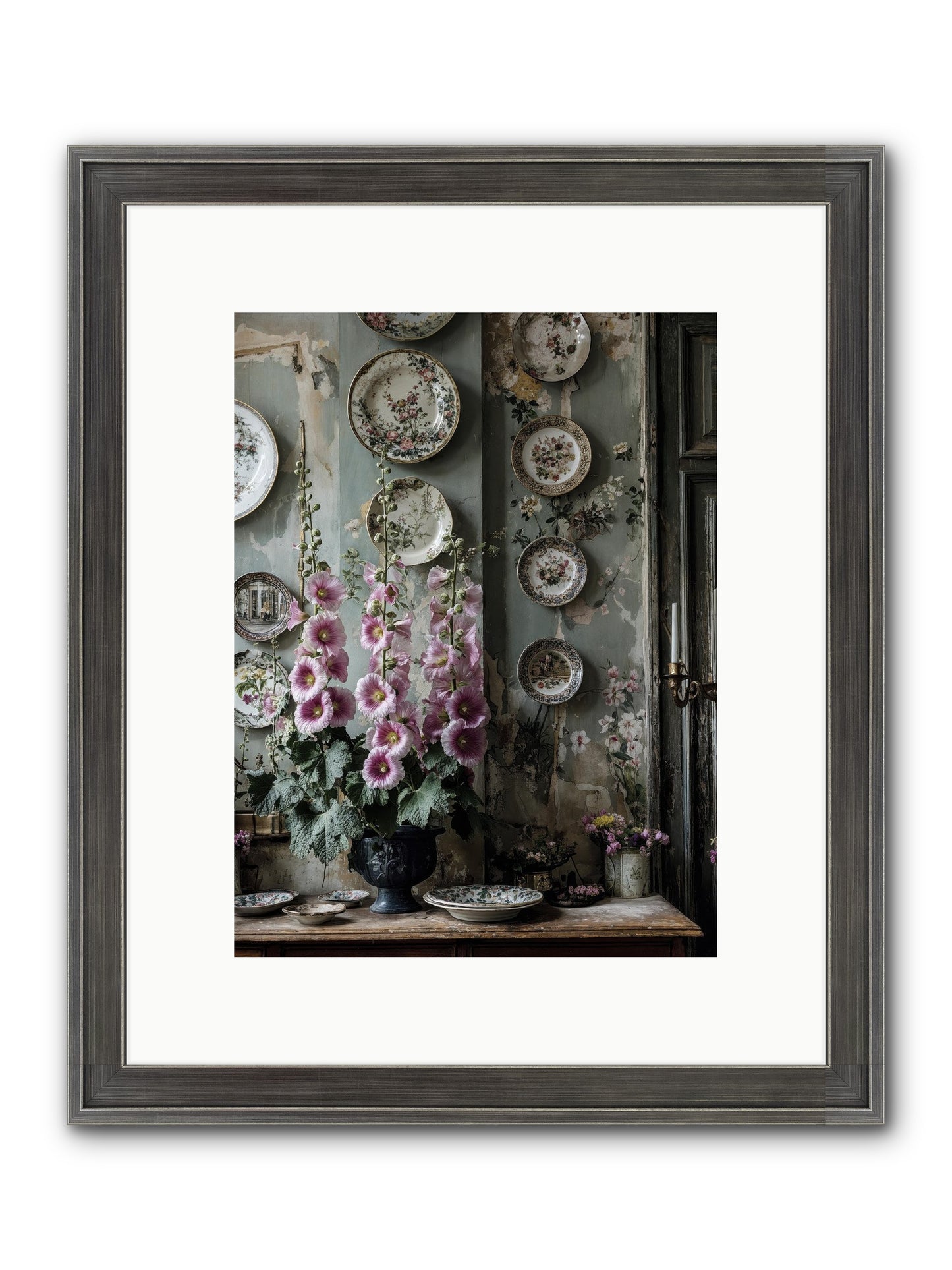 Basile Framed Print - Slimwoods Black/Silver 9x12