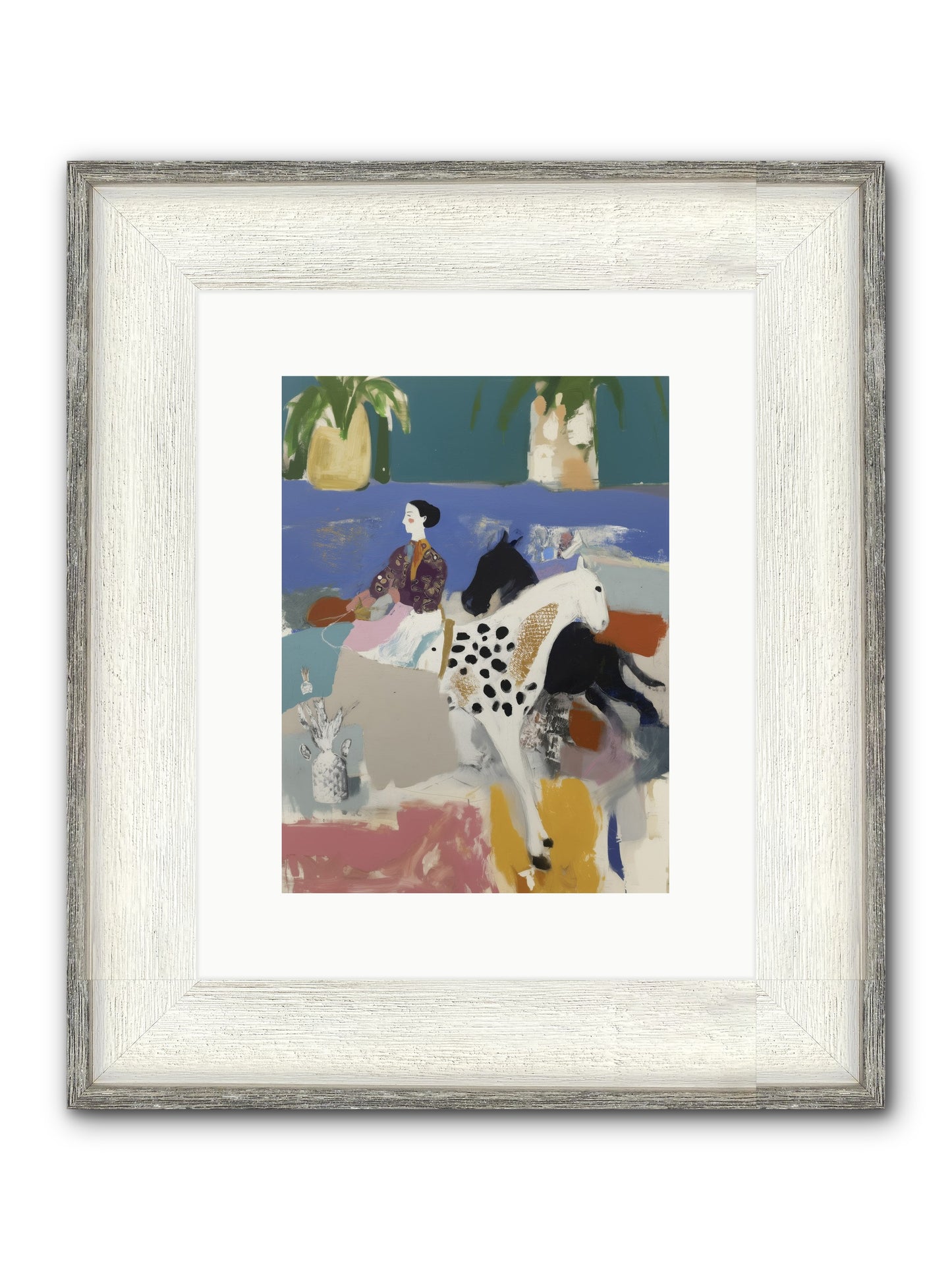 Basket Of Stars Framed Print - Driftwood White 9x12