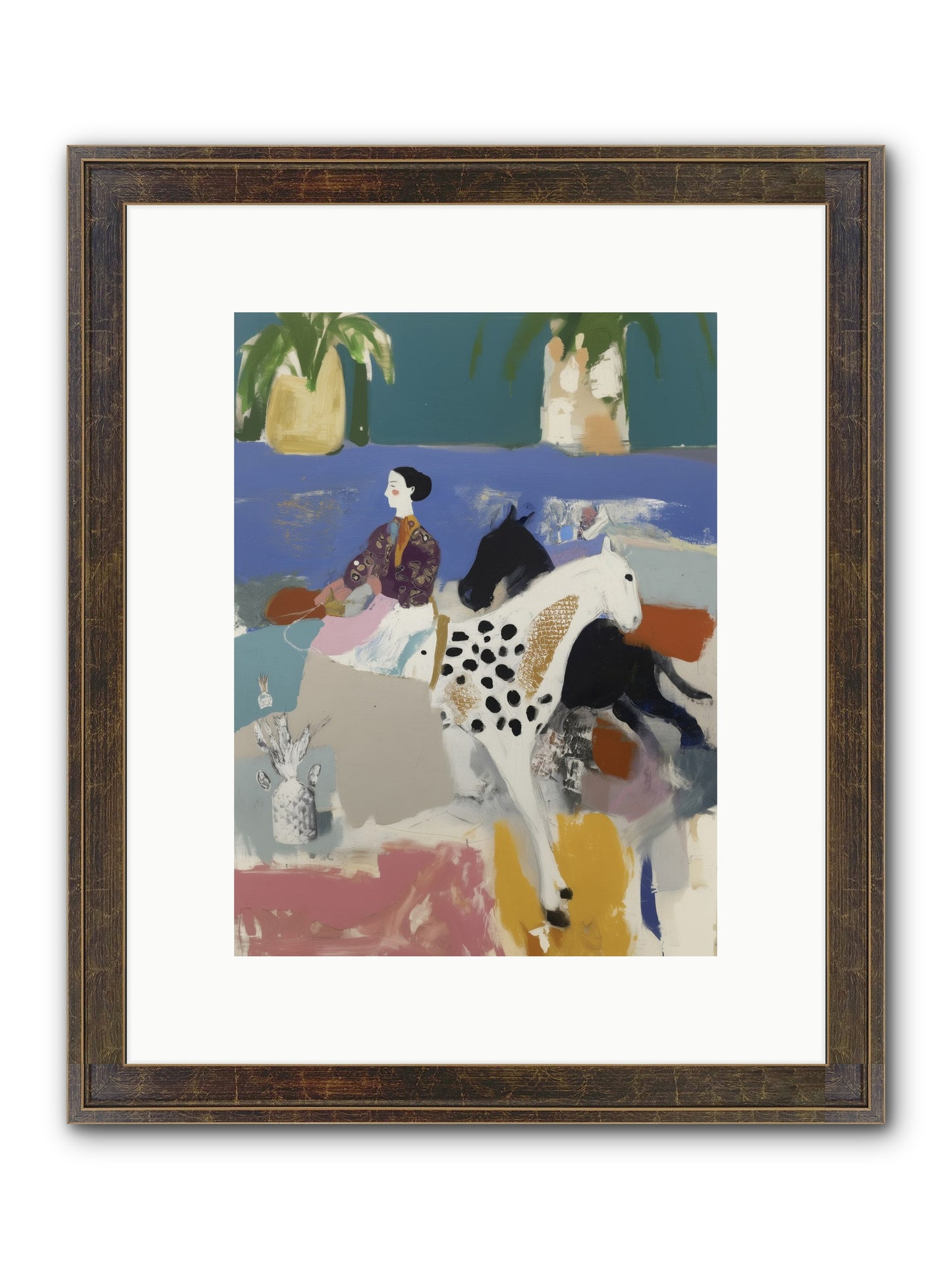 Basket Of Stars Framed Print - Slimwoods Black/Gold 9x12