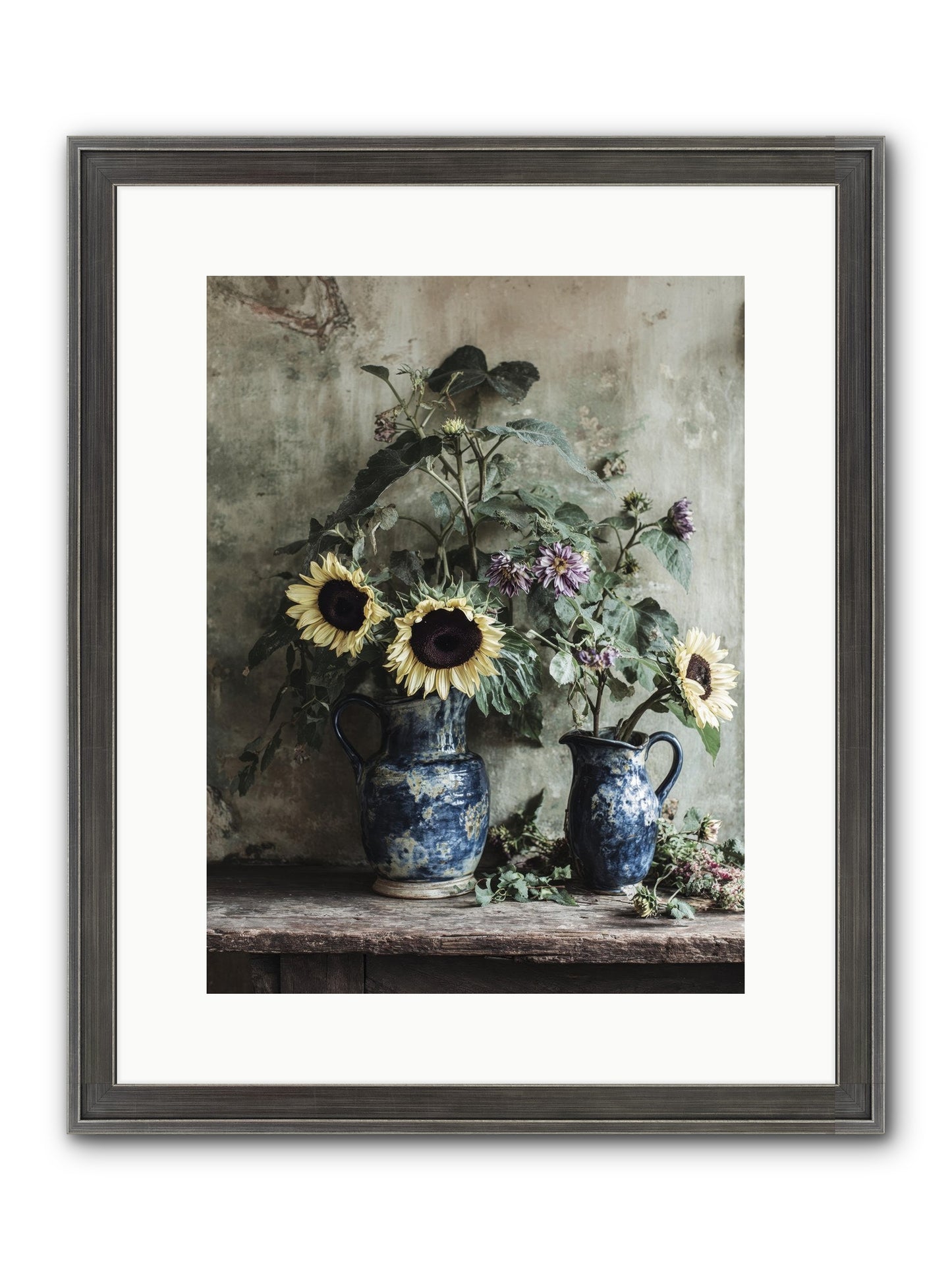 Beatrice Framed Print - Slimwoods Black/Silver 12x16