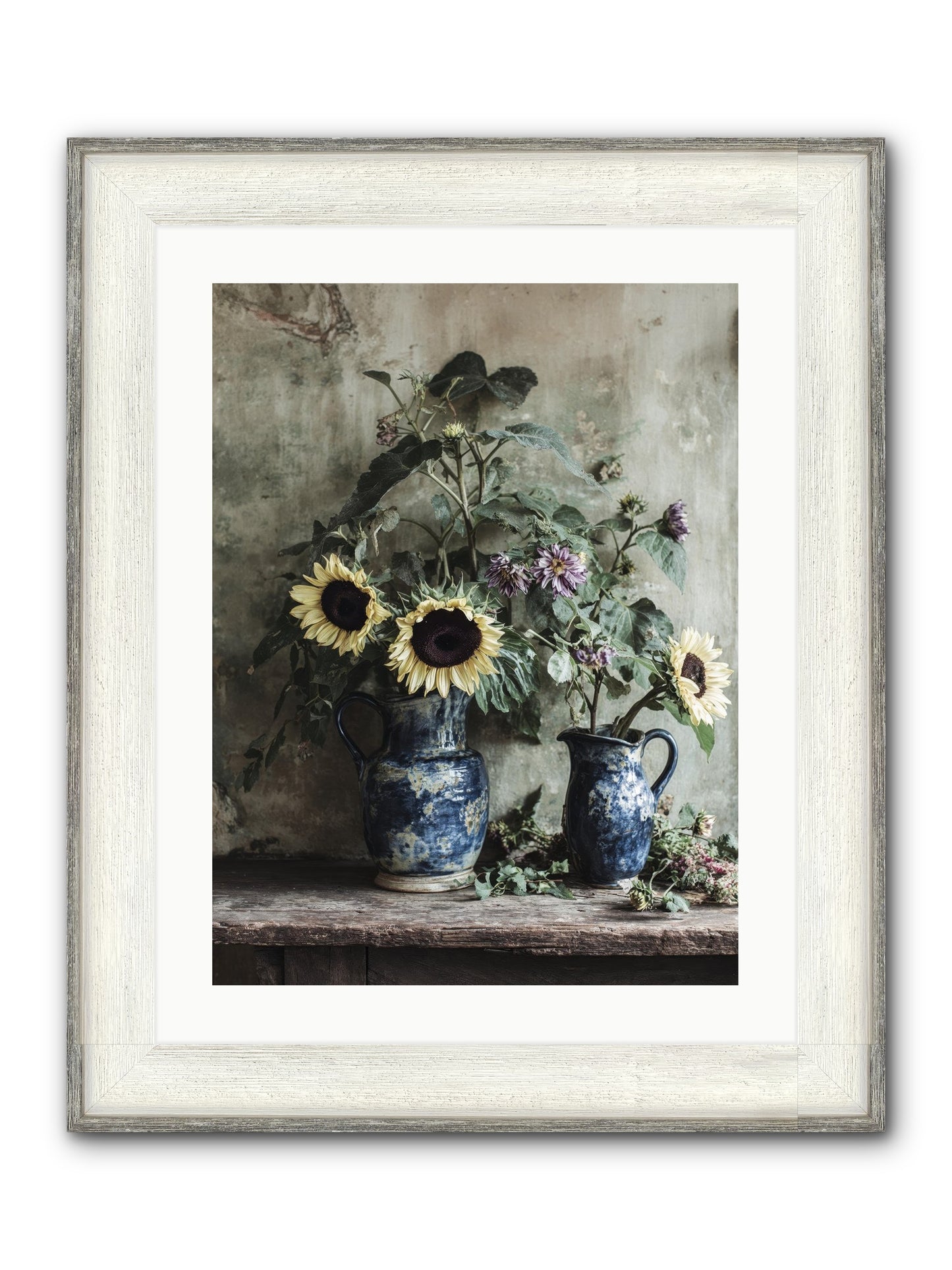 Beatrice Framed Print - Driftwood White 18x24