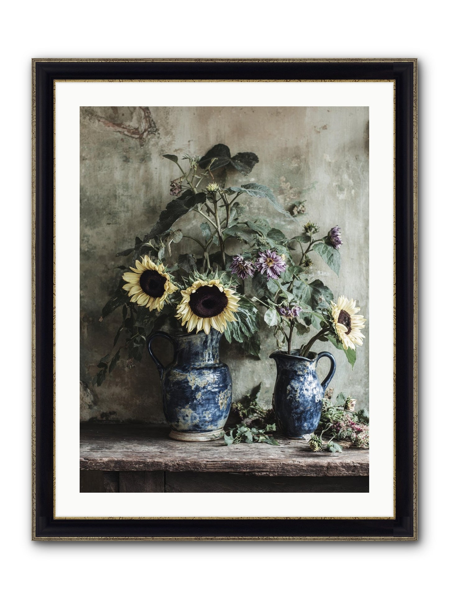 Beatrice Framed Print - Black & Gold 24x32
