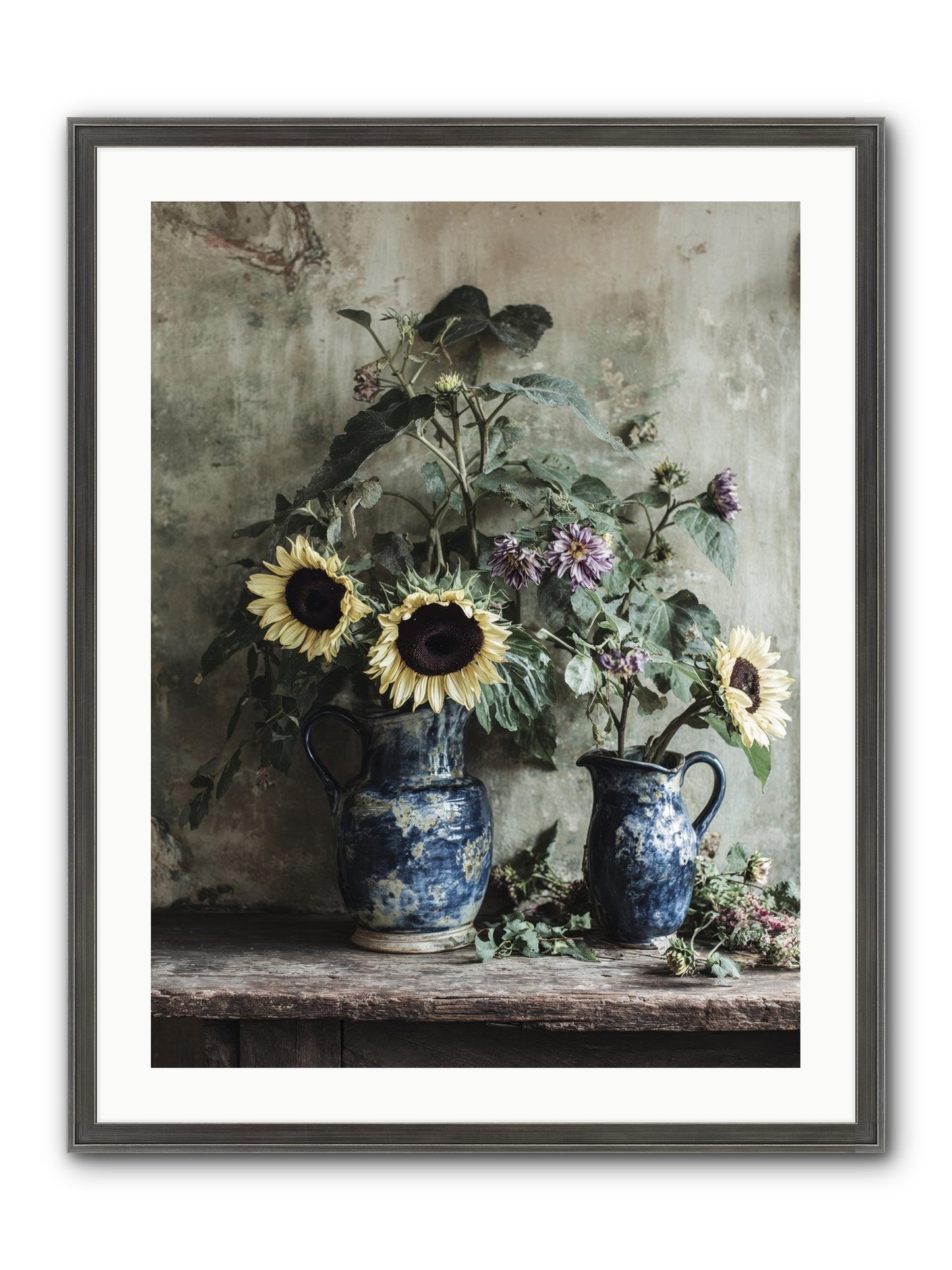 Beatrice Framed Print - Slimwoods Black/Silver 24x32