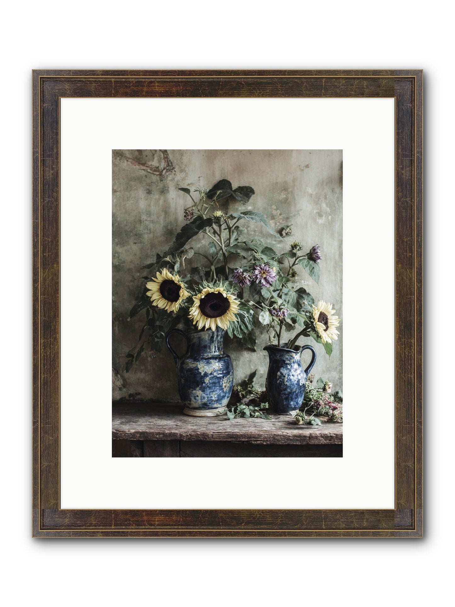 Beatrice Framed Print - Slimwoods Black/Gold 9x12