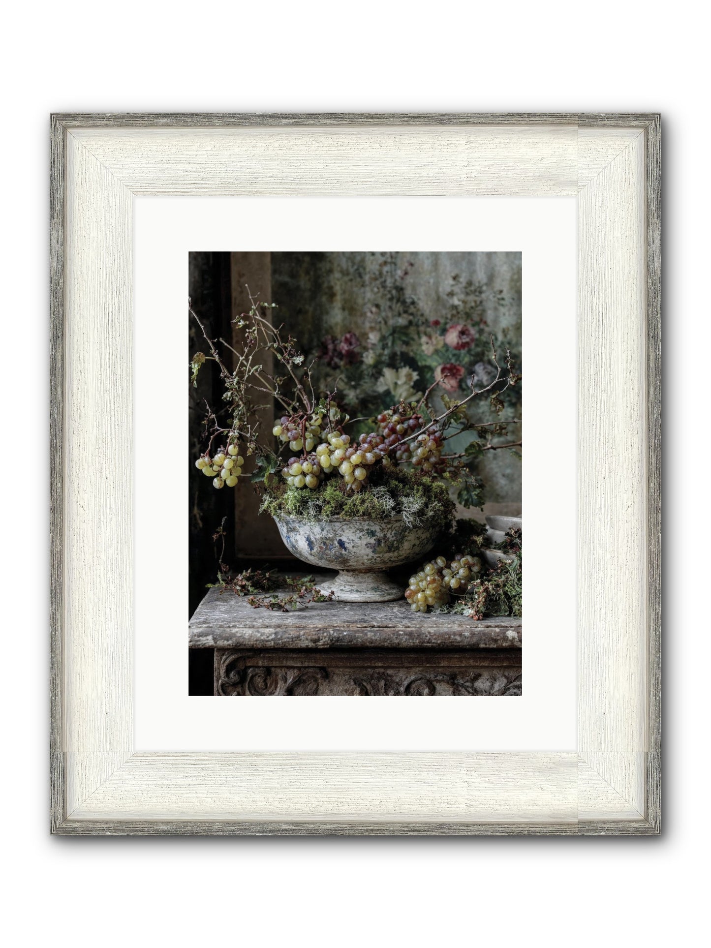 Beatrix Framed Print - Driftwood White 12x16
