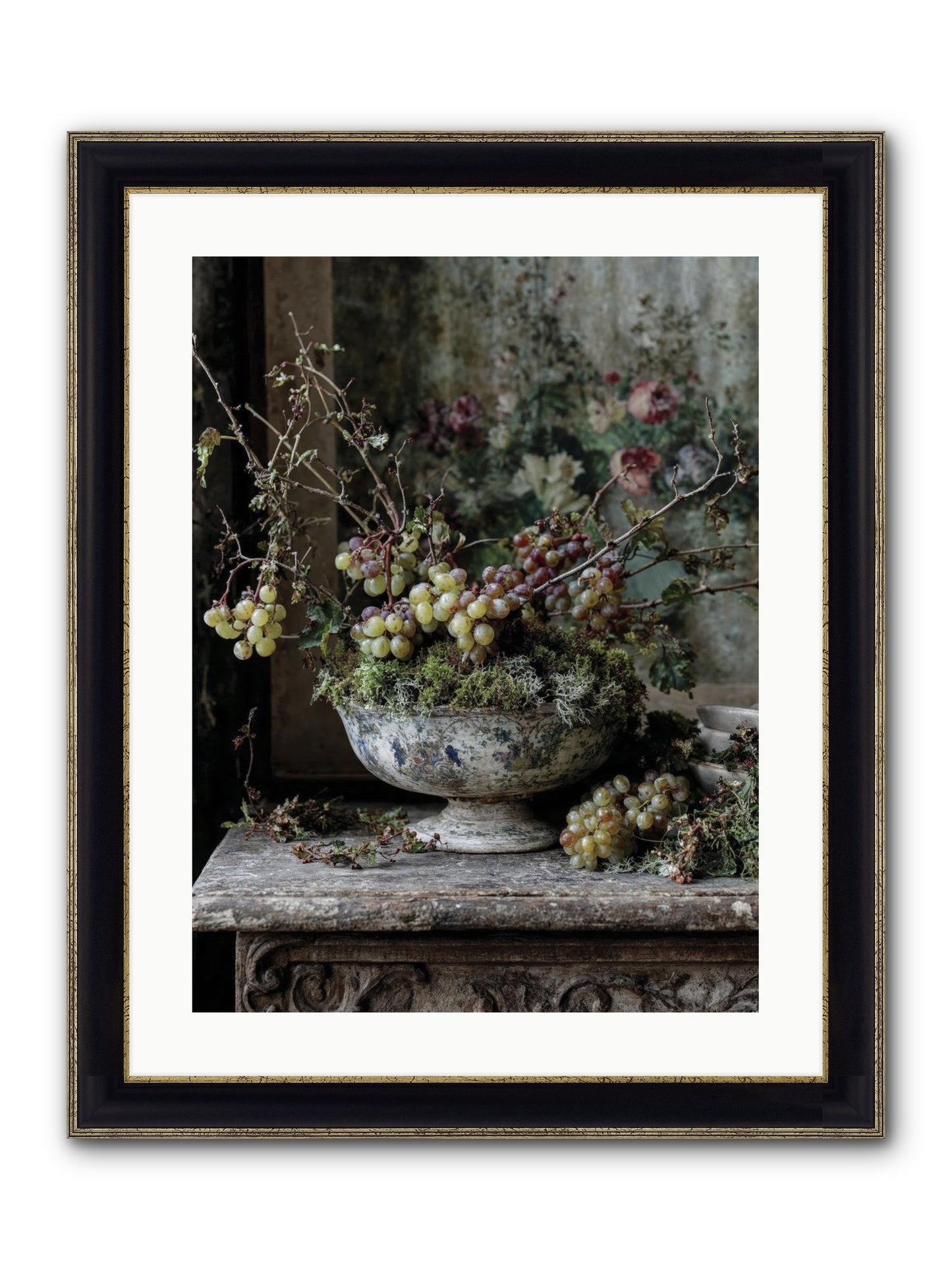 Beatrix Framed Print - Black & Gold 18x24