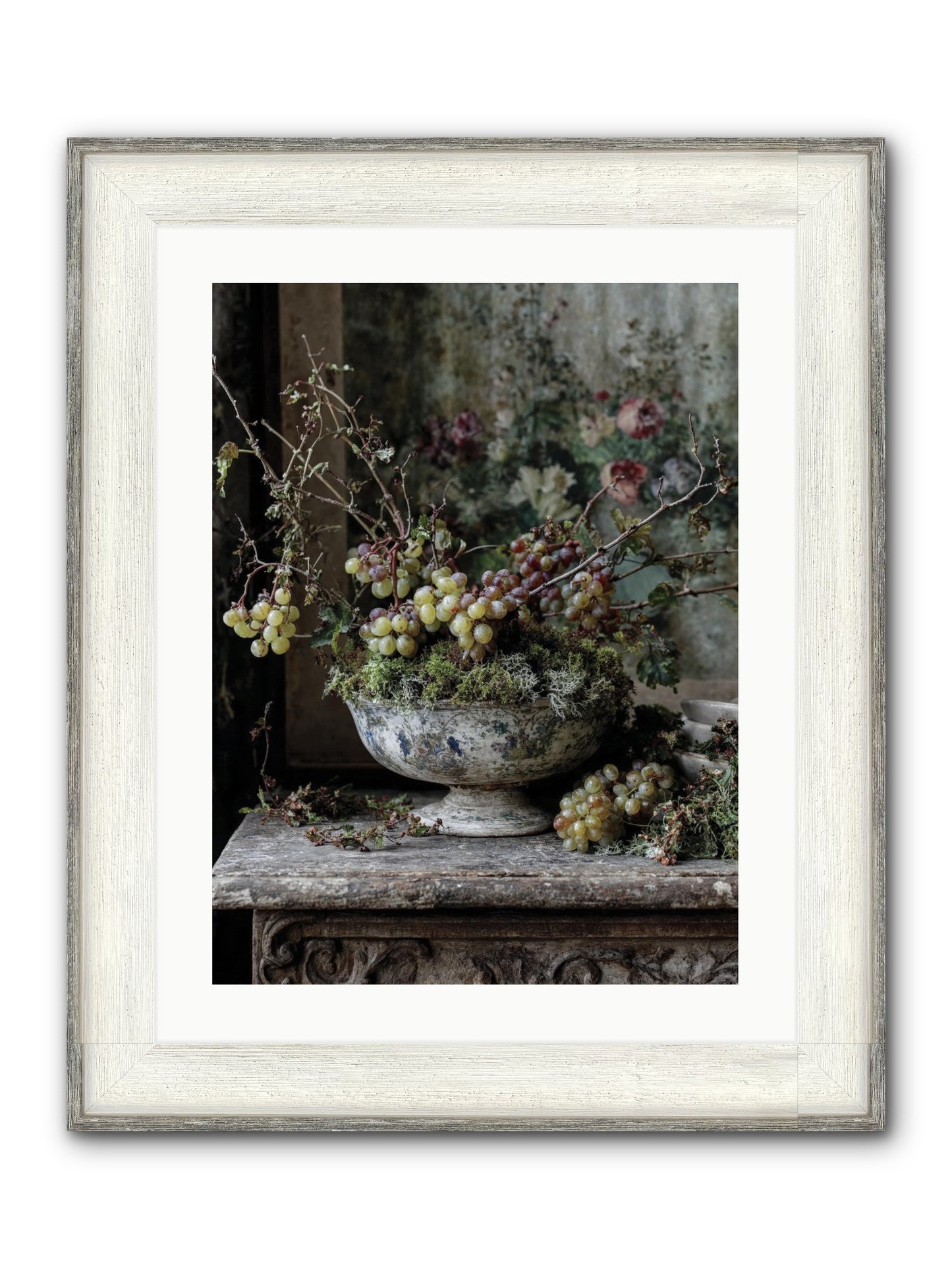 Beatrix Framed Print - Driftwood White 18x24