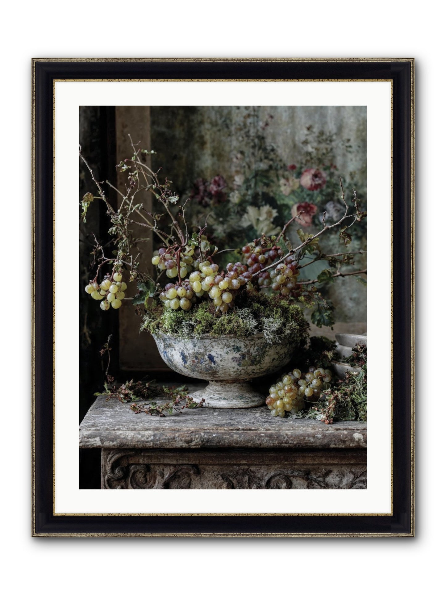 Beatrix Framed Print - Black & Gold 24x32
