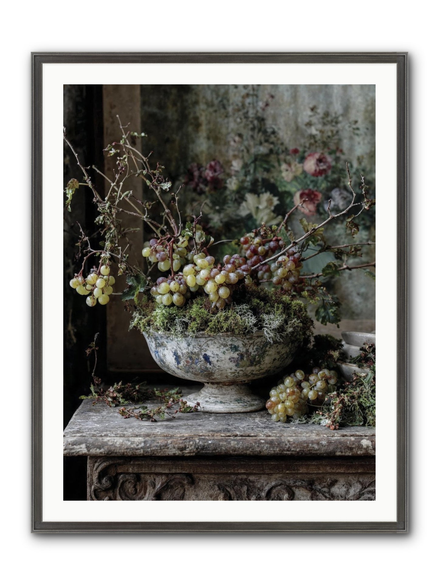 Beatrix Framed Print - Slimwoods Black/Silver 30x40