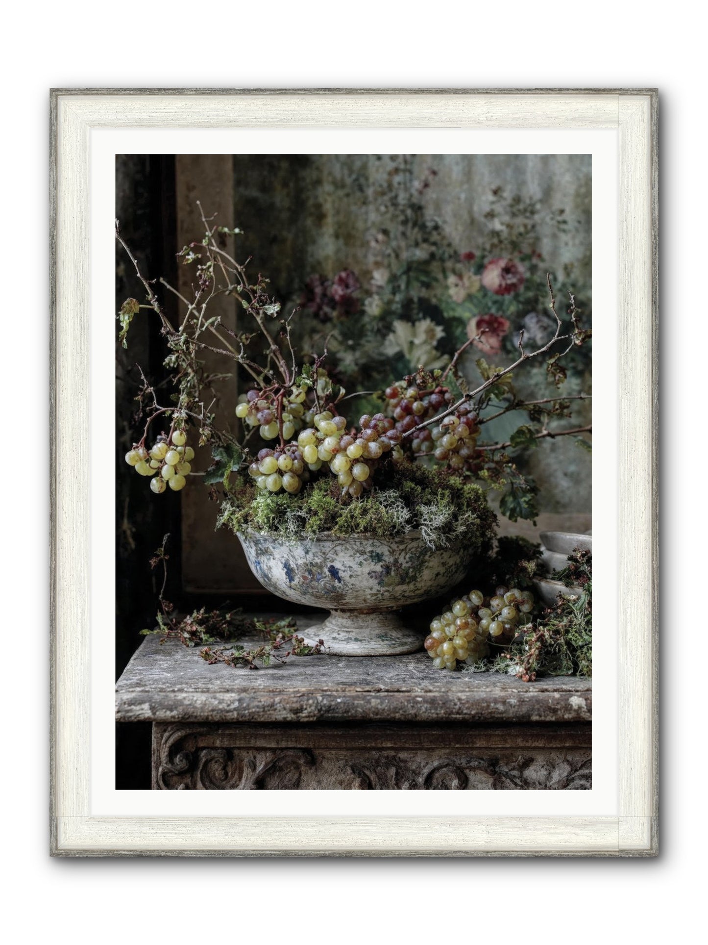 Beatrix Framed Print - Driftwood White 36x48