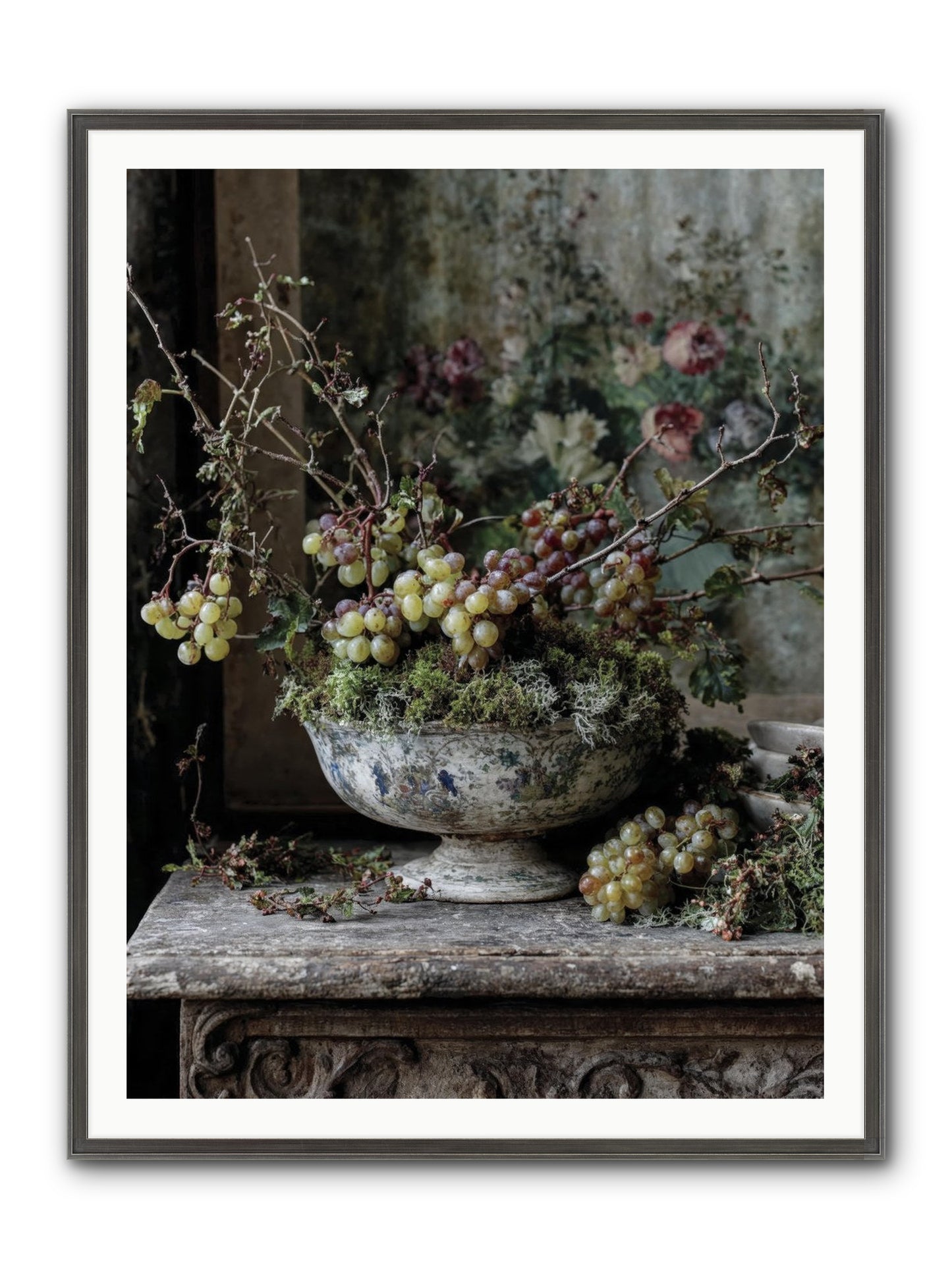 Beatrix Framed Print - Slimwoods Black/Silver 36x48