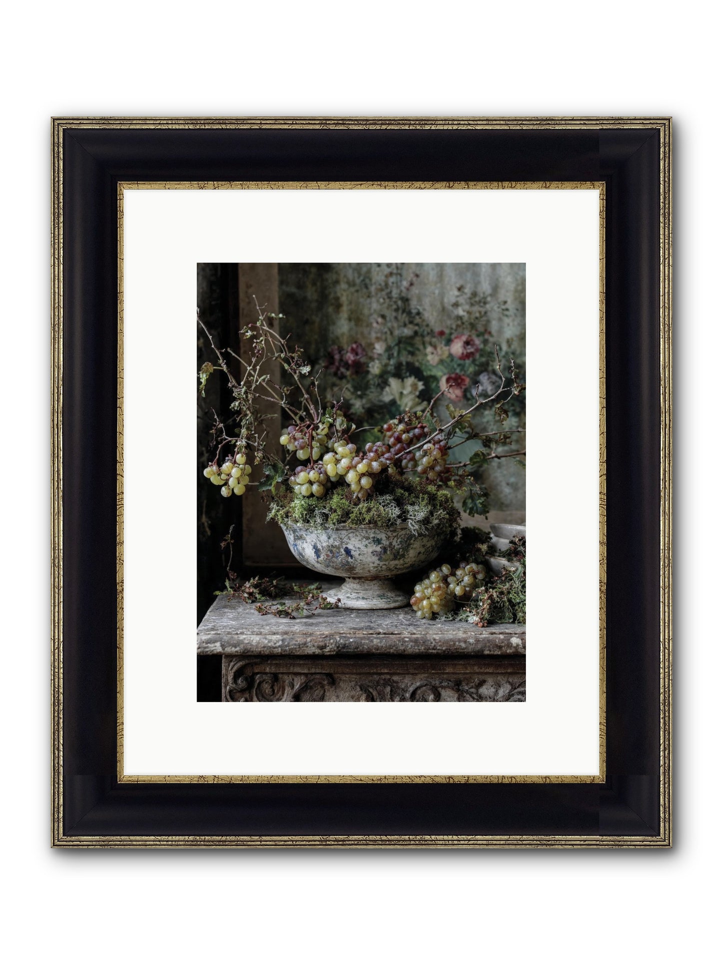 Beatrix Framed Print - Black & Gold 9x12