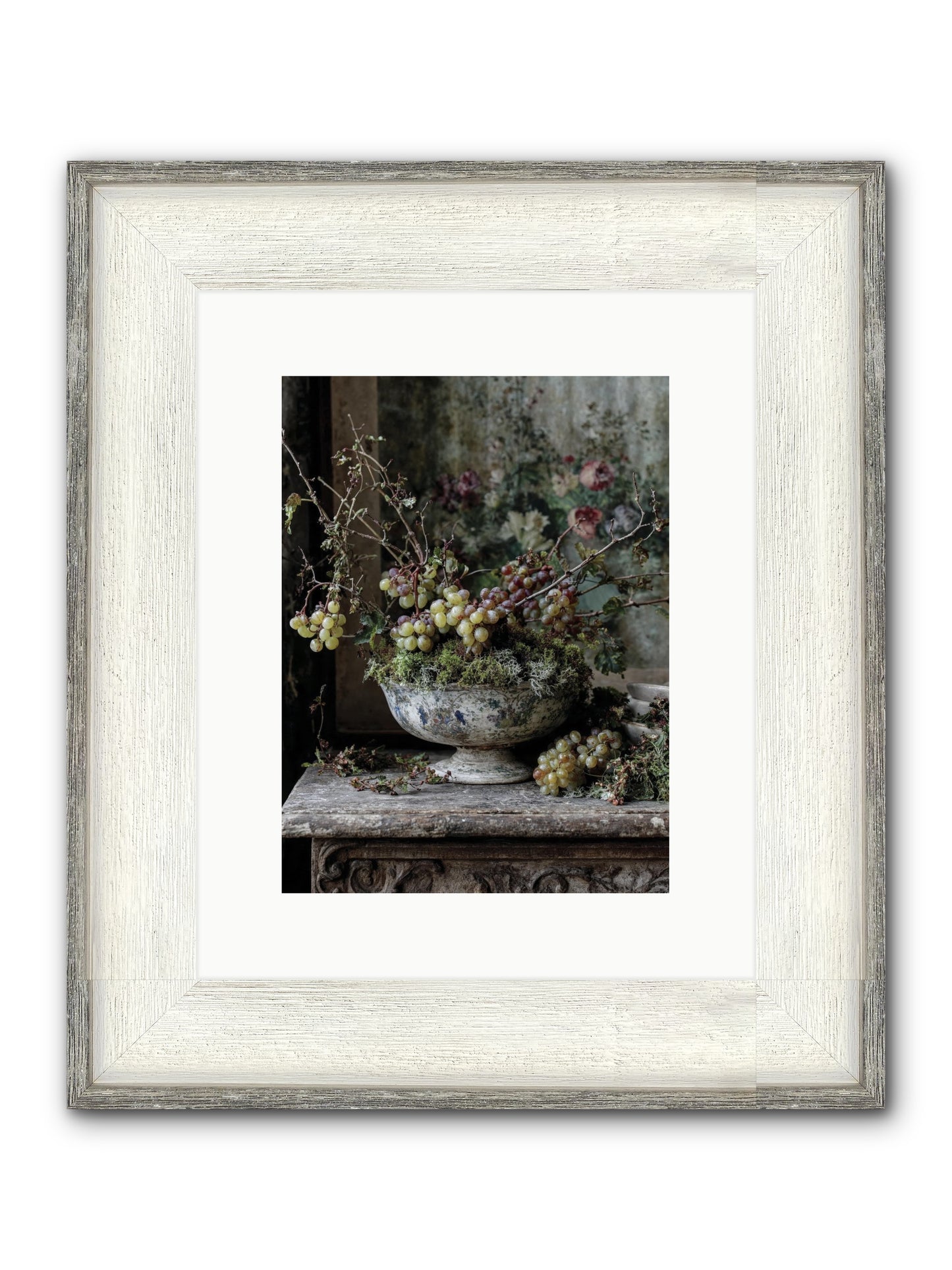 Beatrix Framed Print - Driftwood White 9x12