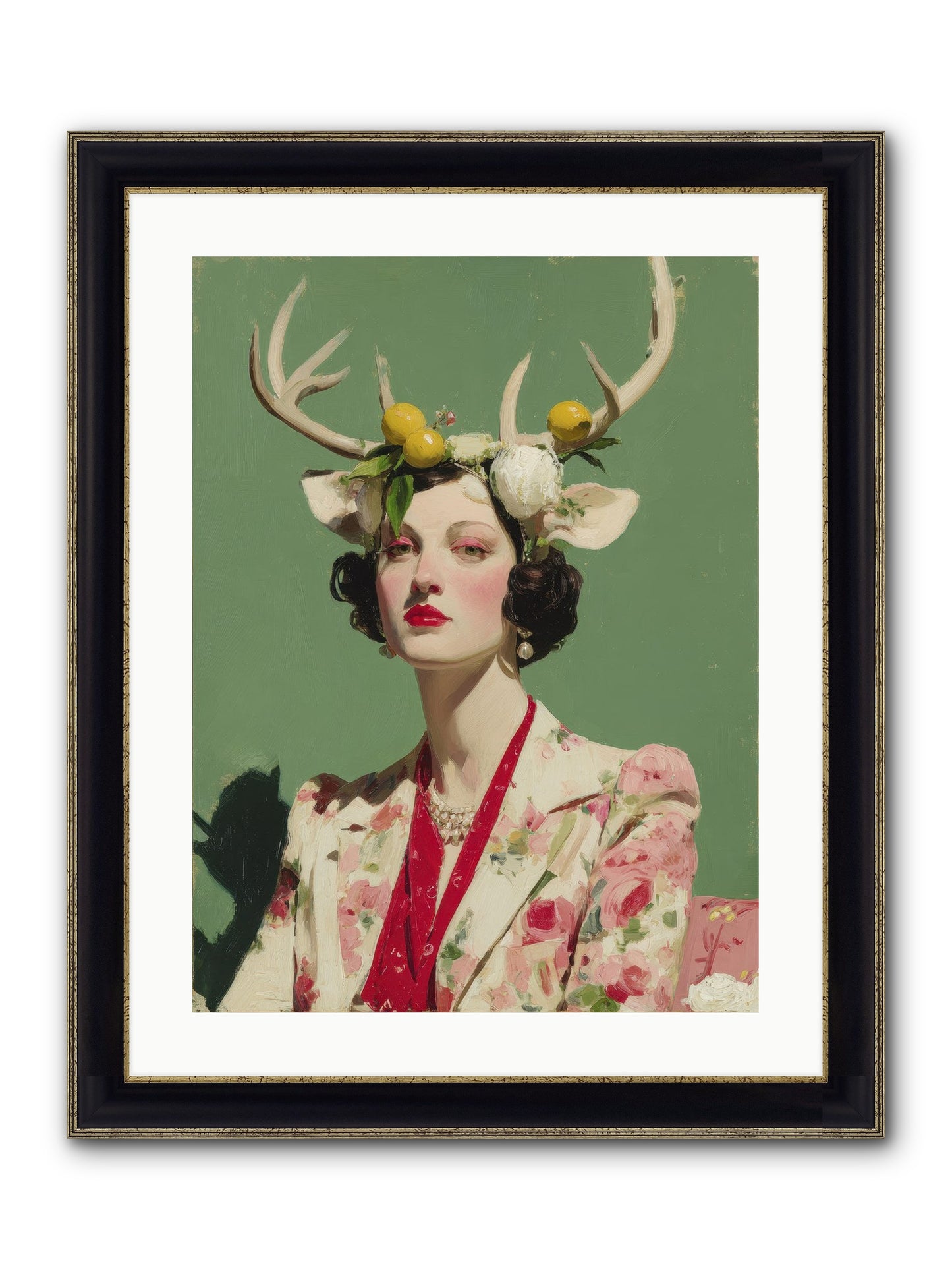 Beauty Required Imagination Framed Print - Black & Gold 18x24