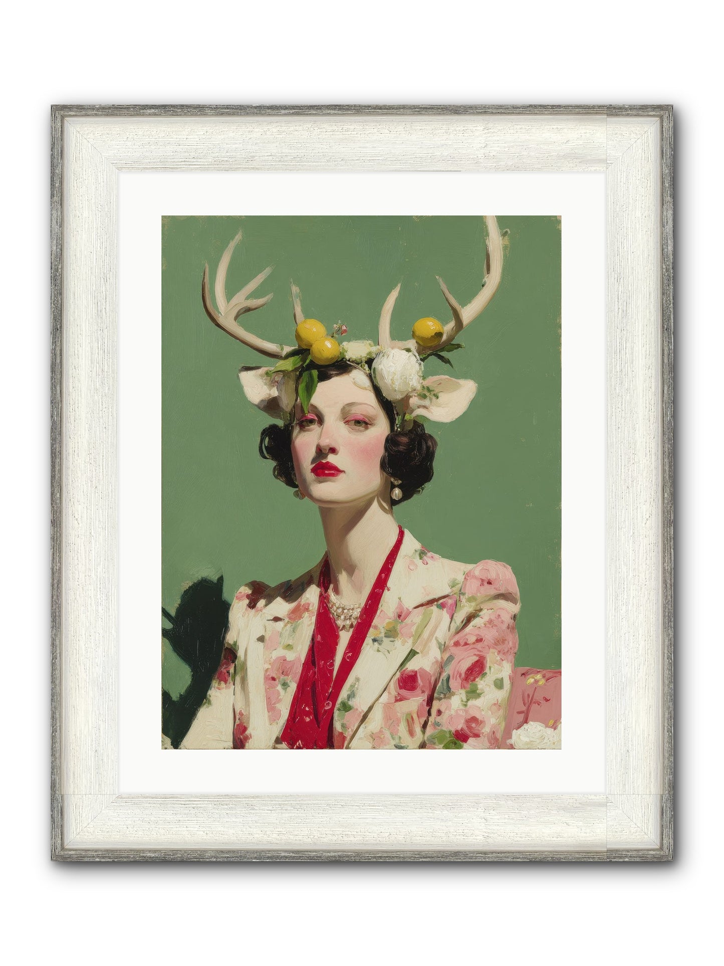 Beauty Required Imagination Framed Print - Driftwood White 18x24