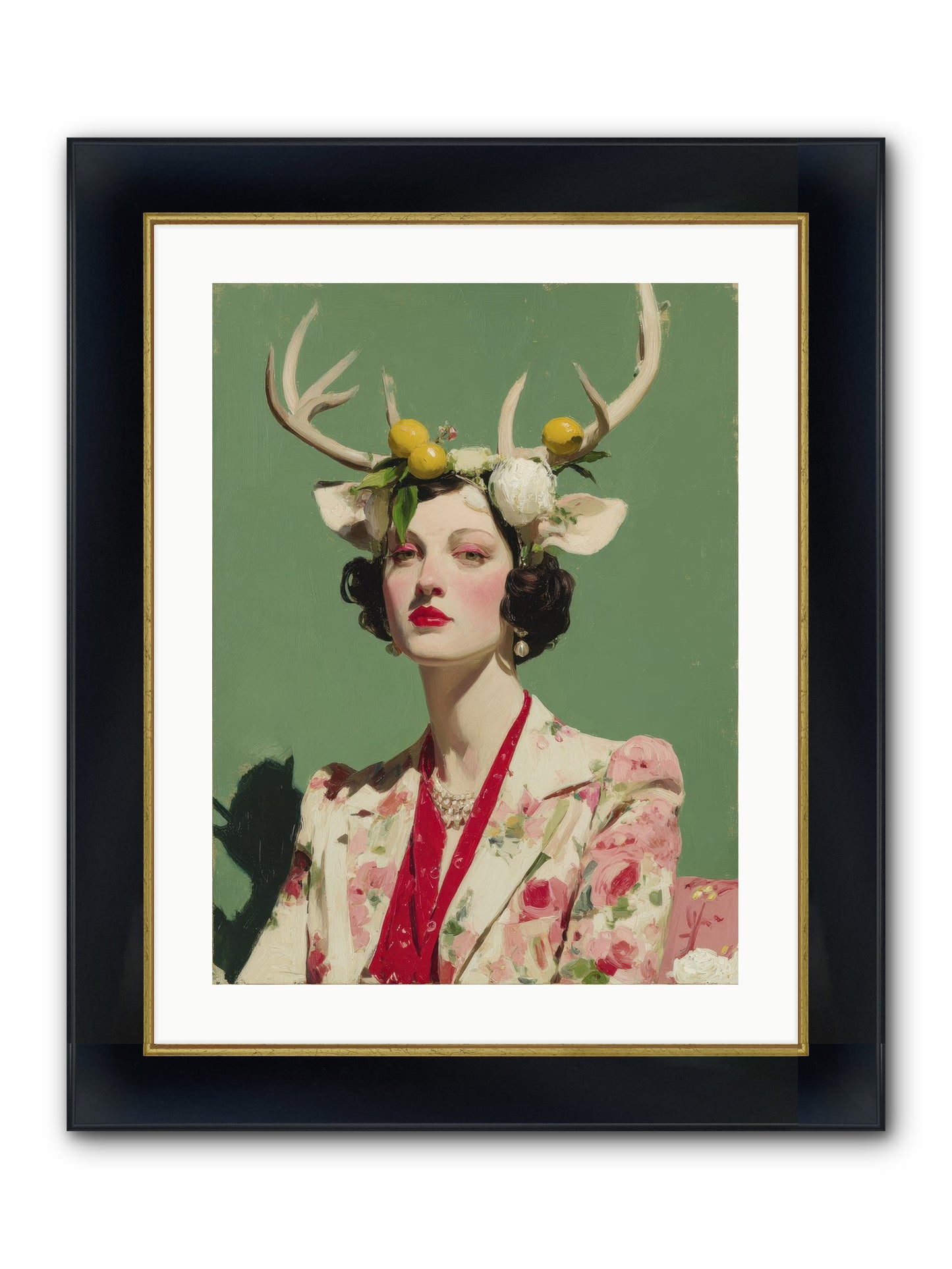 Beauty Required Imagination Framed Print - Wide Black w/Gold 18x24