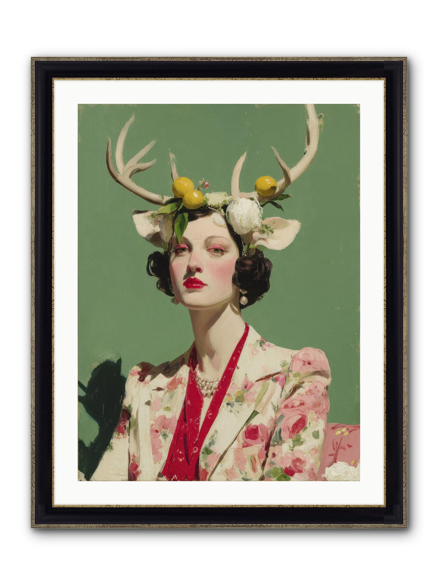 Beauty Required Imagination Framed Print - Black & Gold 24x32