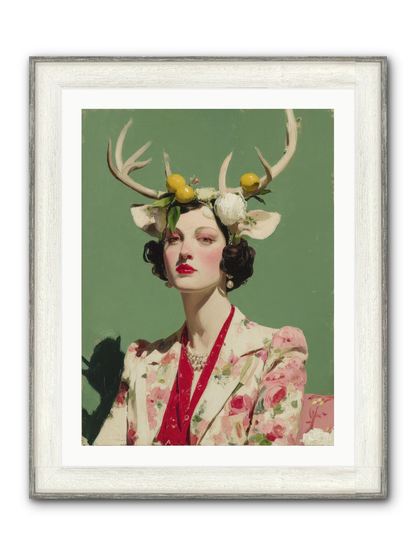 Beauty Required Imagination Framed Print - Driftwood White 24x32