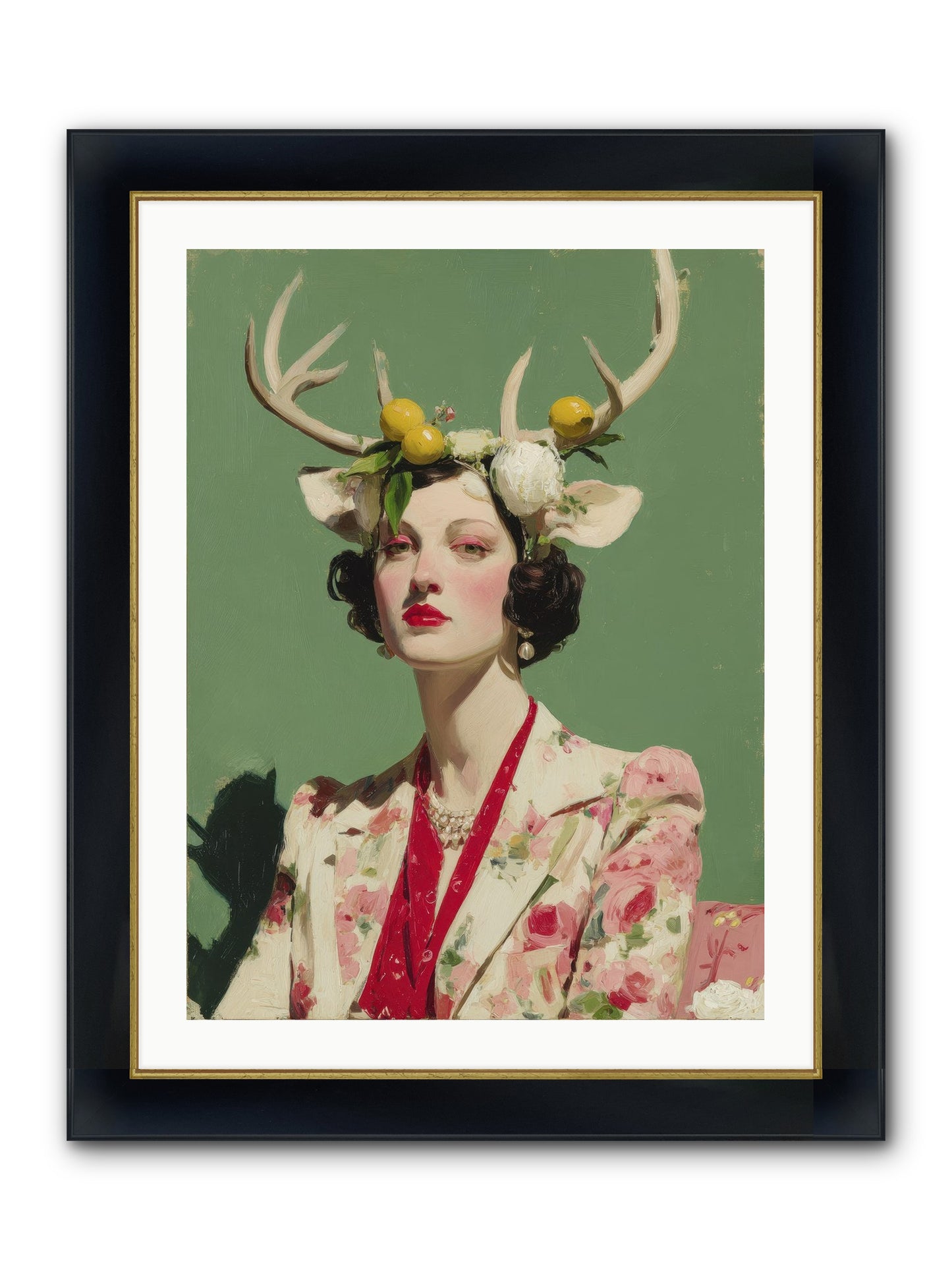Beauty Required Imagination Framed Print - Wide Black w/Gold 24x32