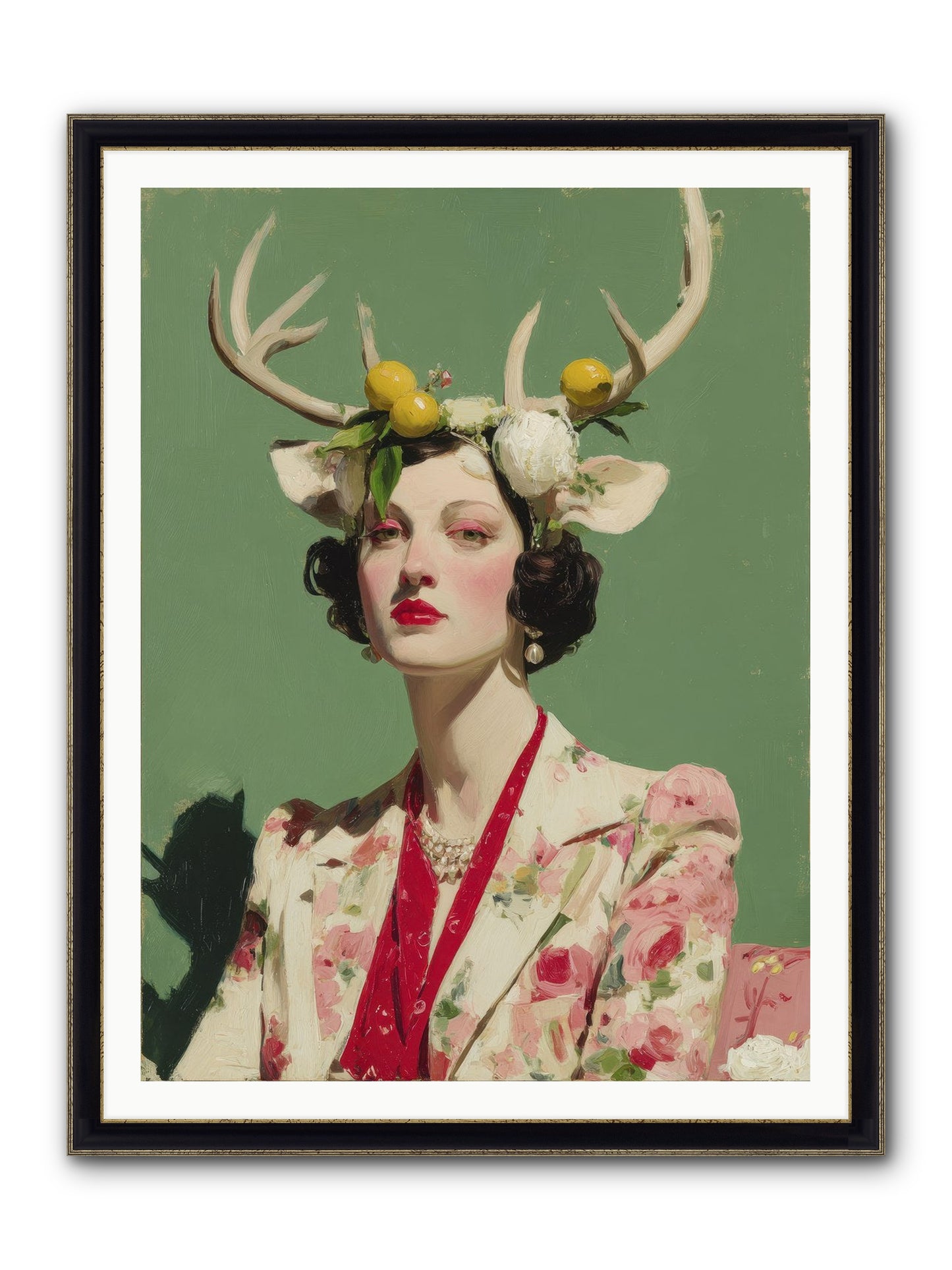 Beauty Required Imagination Framed Print - Black & Gold 36x48
