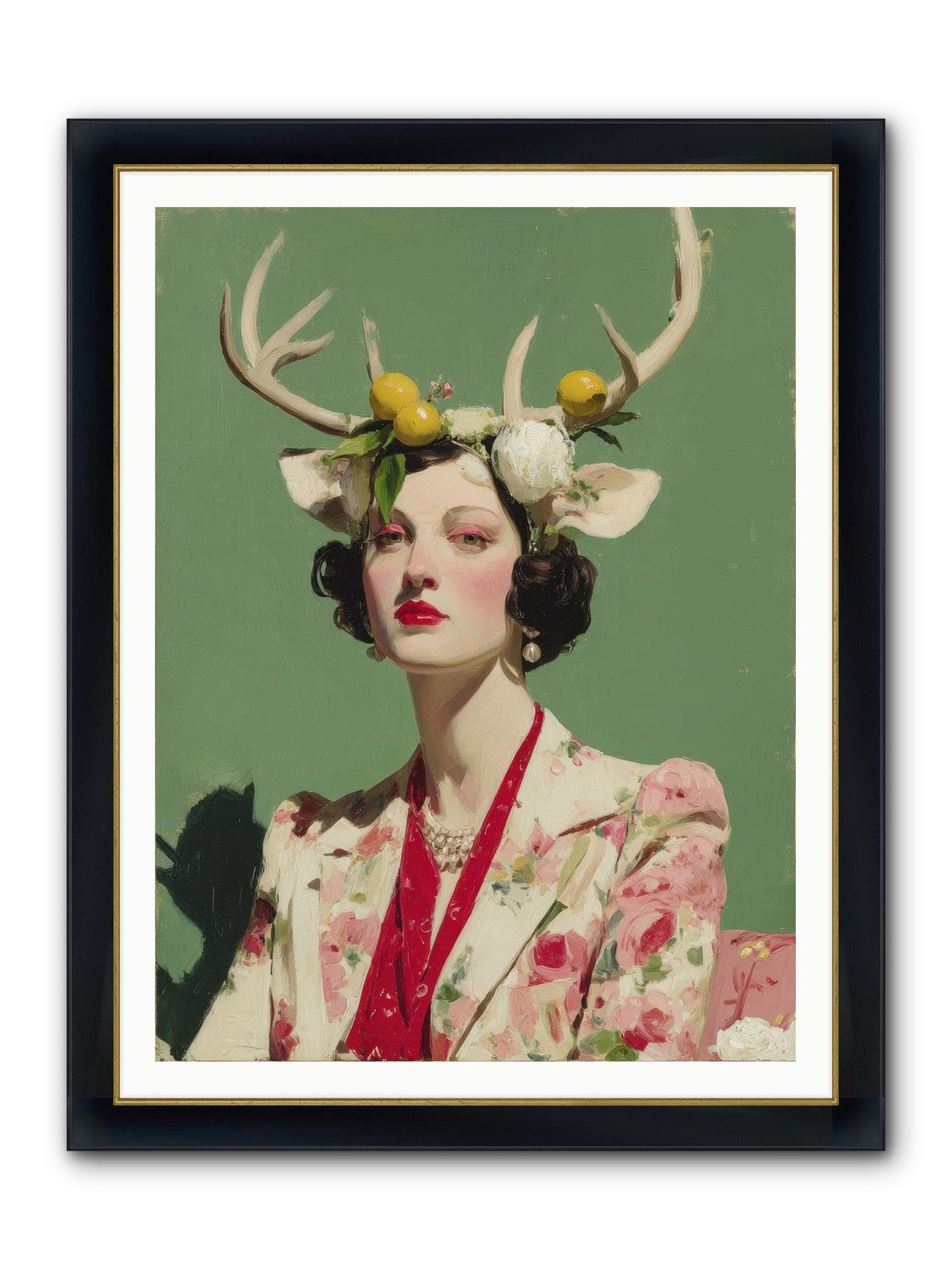 Beauty Required Imagination Framed Print - Wide Black w/Gold 36x48