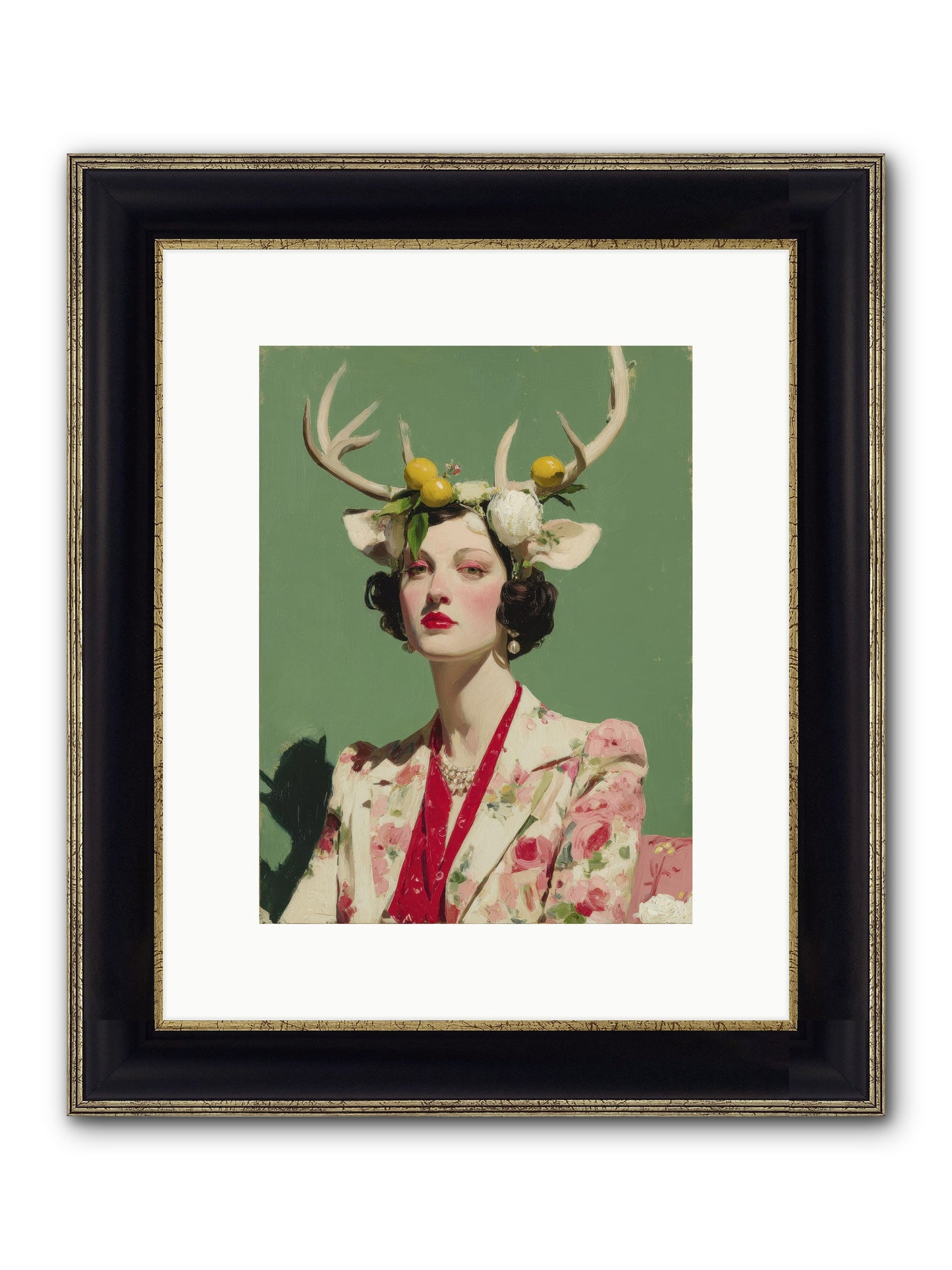 Beauty Required Imagination Framed Print - Black & Gold 9x12