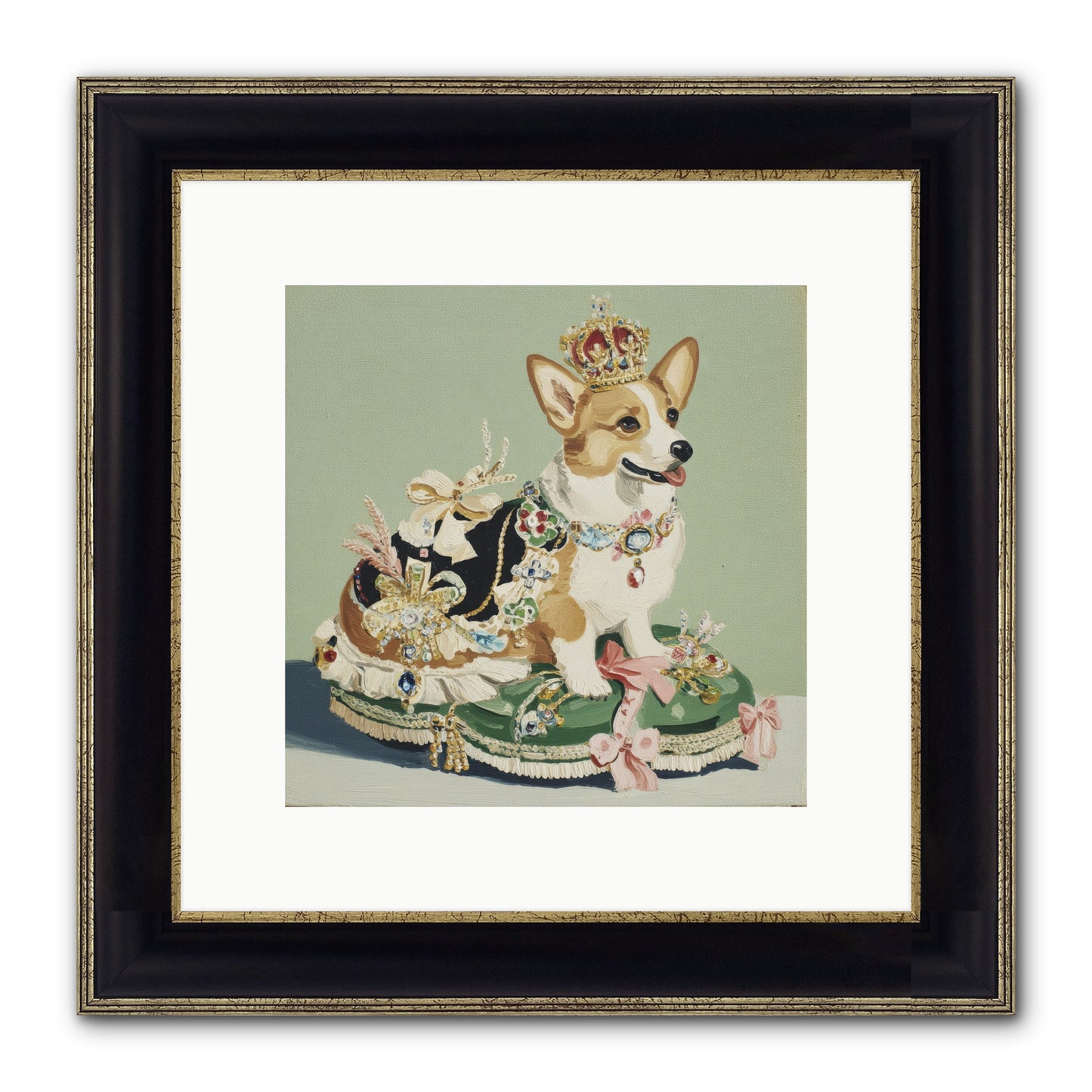 Beauty Takes The Stage Framed Print - Black & Gold 10x10
