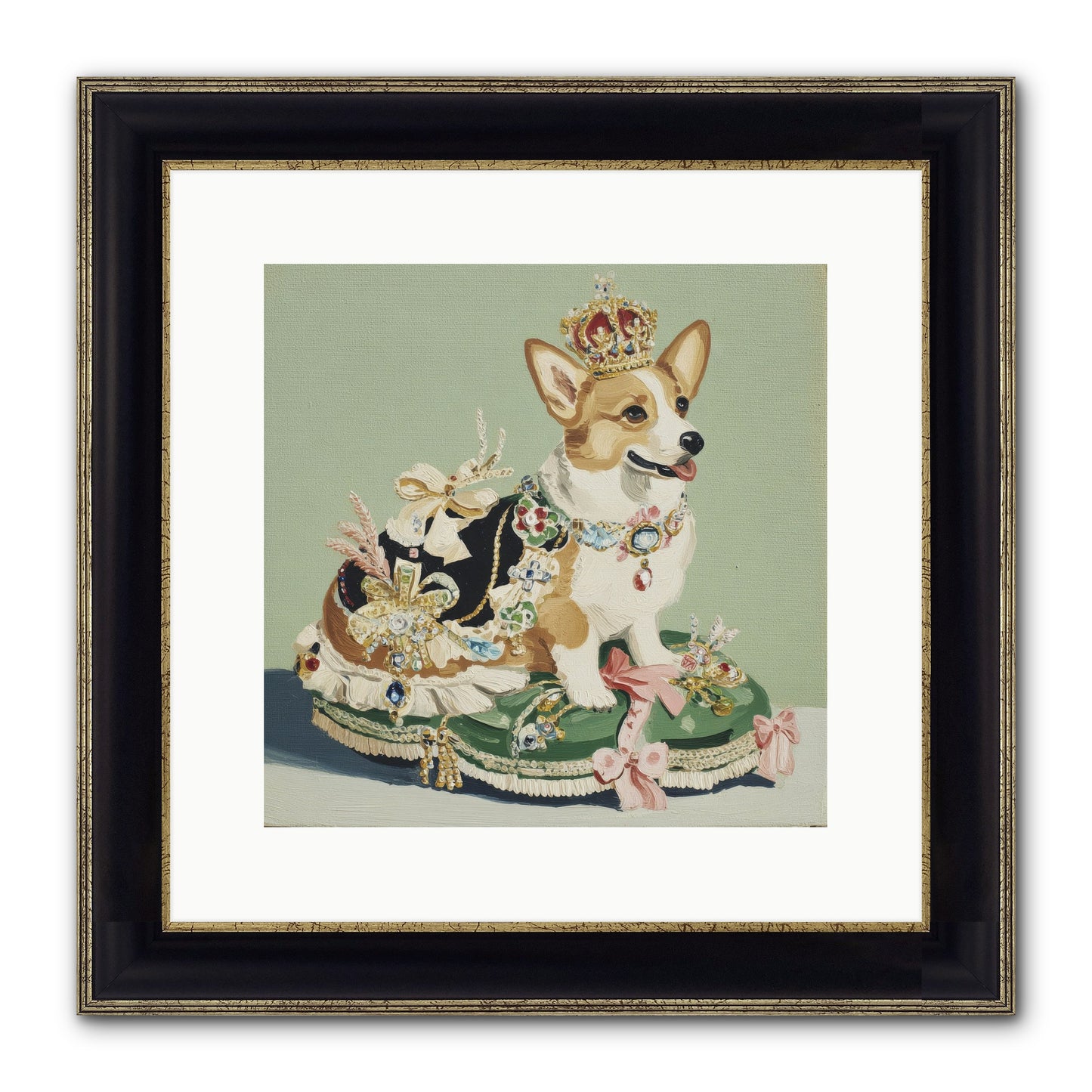 Beauty Takes The Stage Framed Print - Black & Gold 12x12