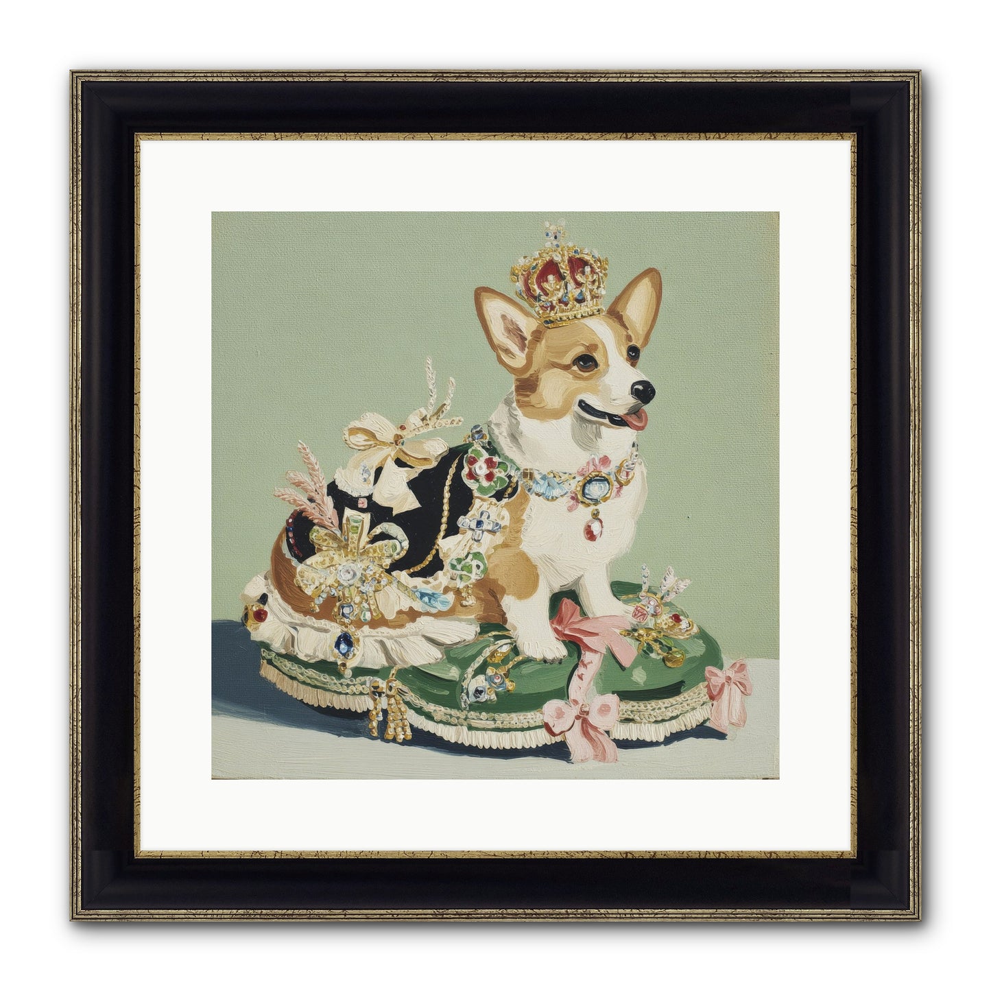 Beauty Takes The Stage Framed Print - Black & Gold 16x16