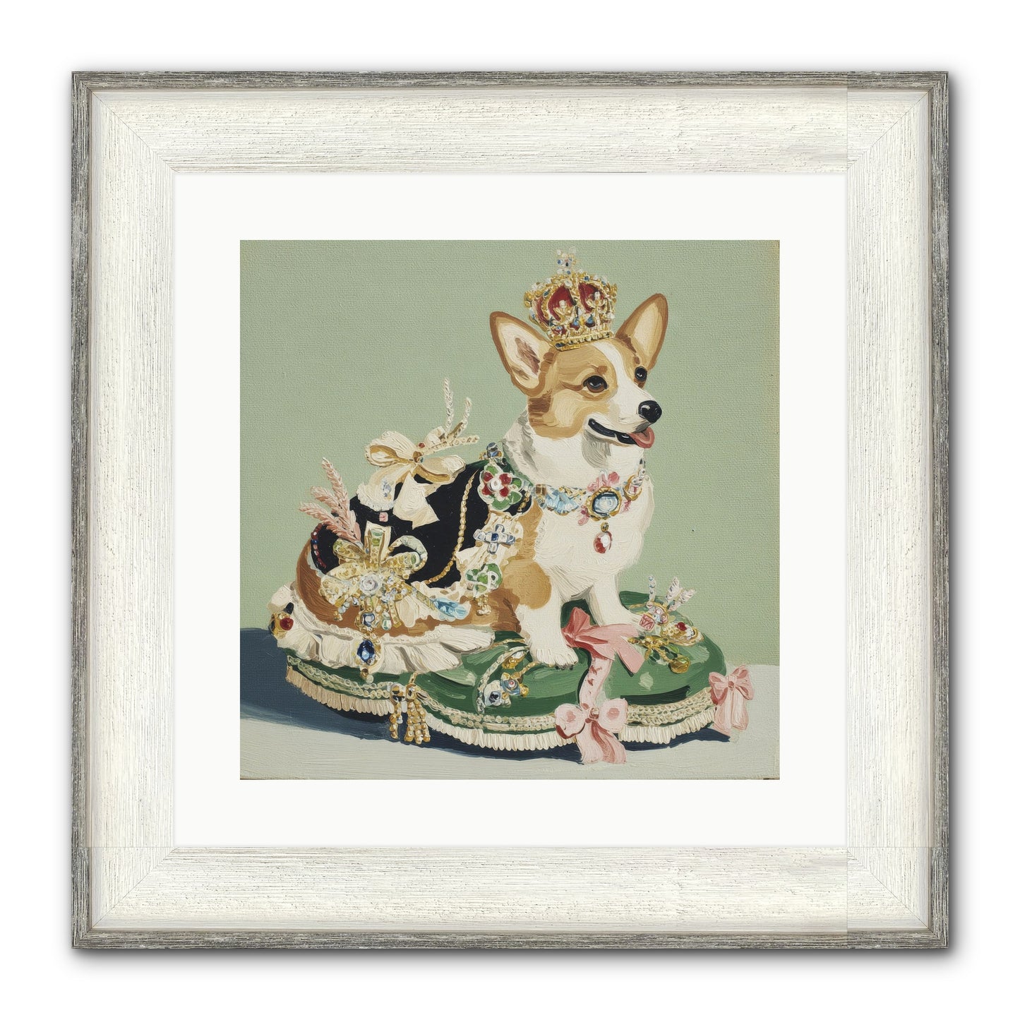 Beauty Takes The Stage Framed Print - Driftwood White 16x16