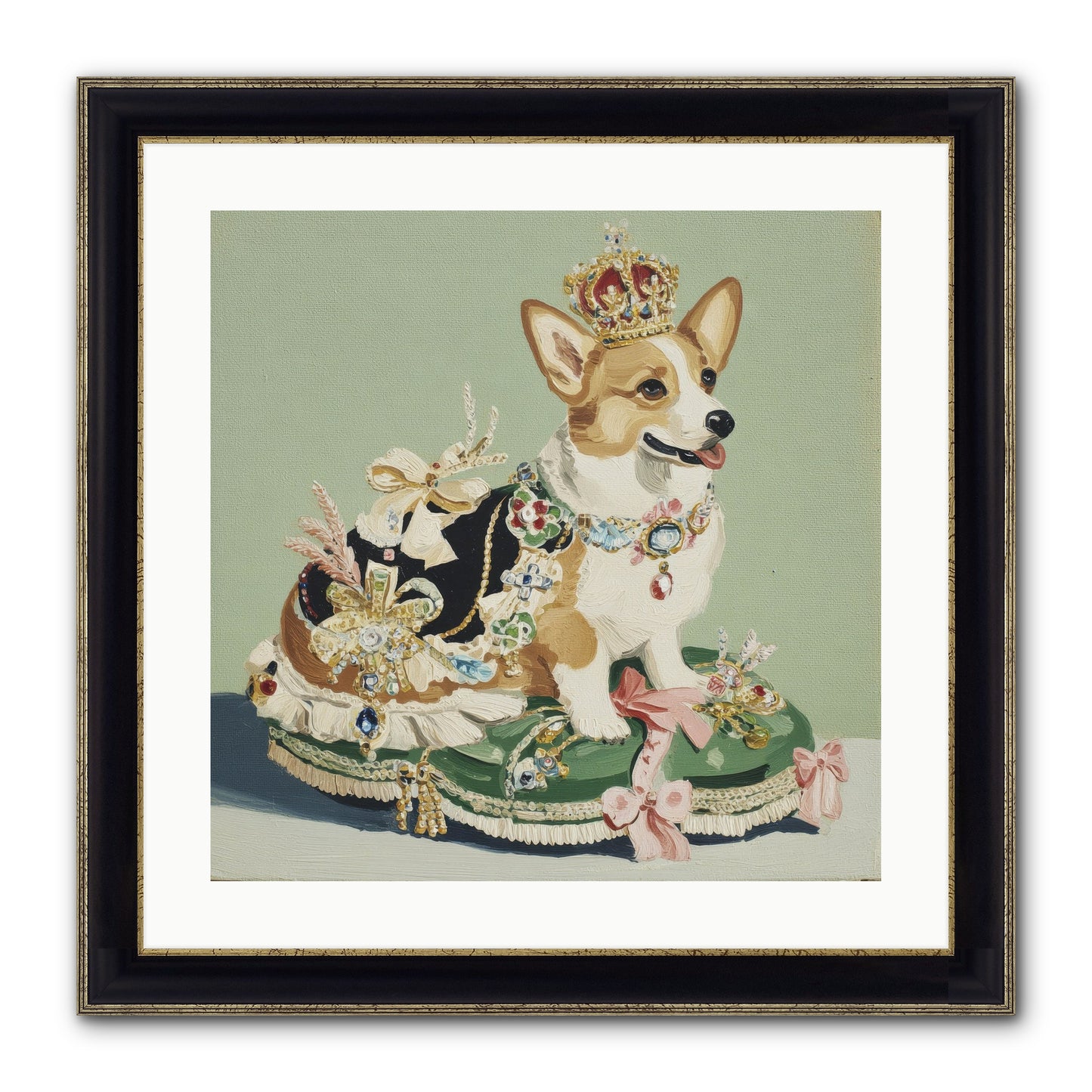 Beauty Takes The Stage Framed Print - Black & Gold 20x20