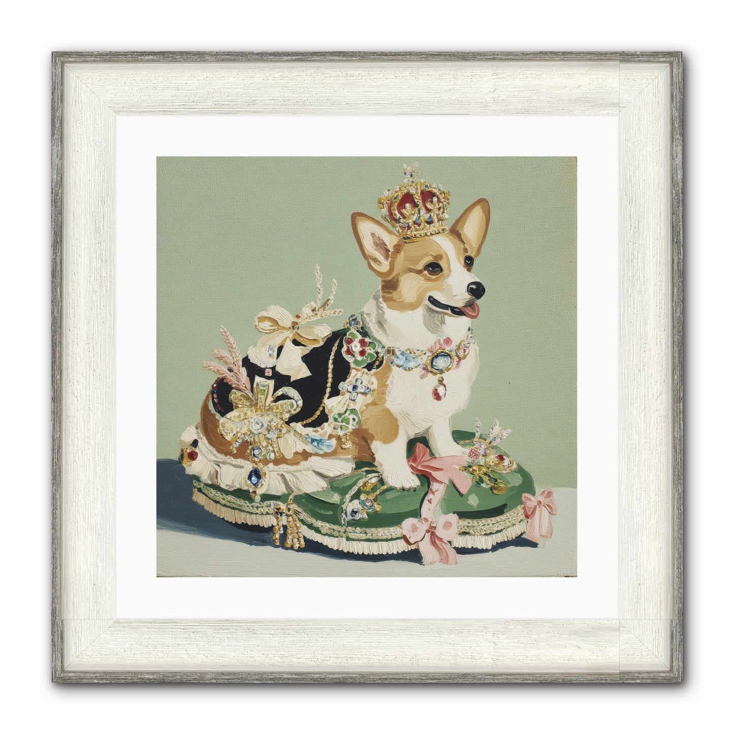 Beauty Takes The Stage Framed Print - Driftwood White 20x20