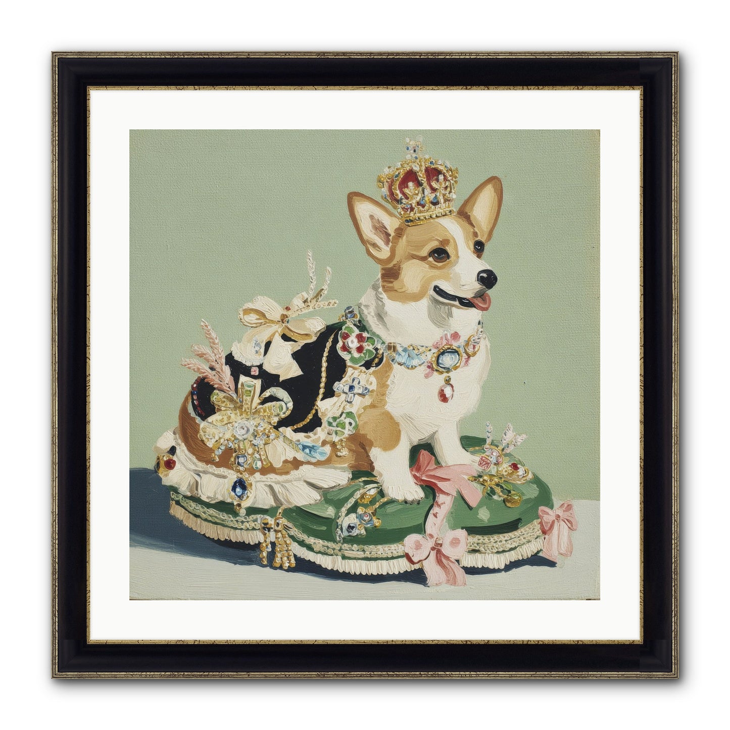 Beauty Takes The Stage Framed Print - Black & Gold 24x24