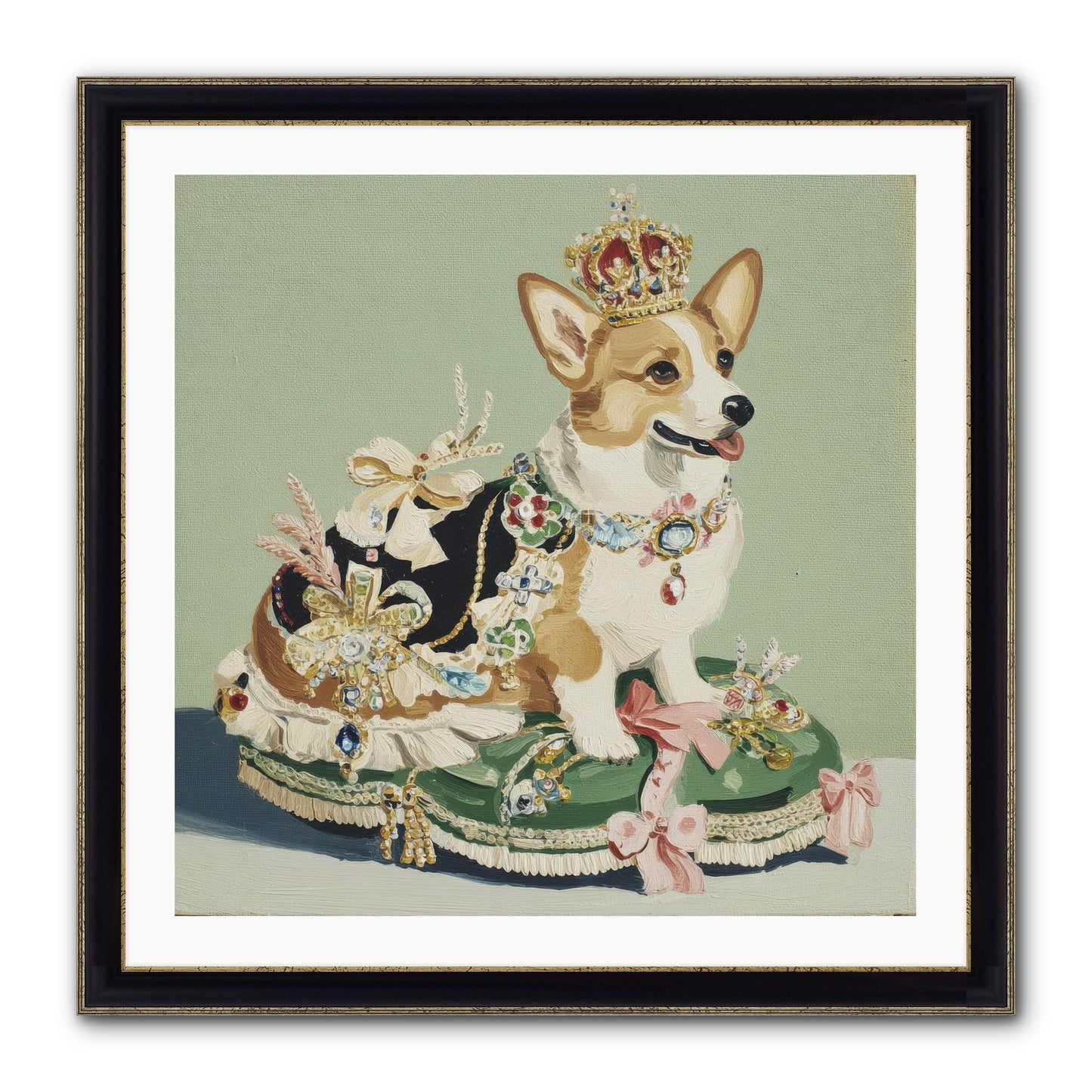 Beauty Takes The Stage Framed Print - Black & Gold 30x30
