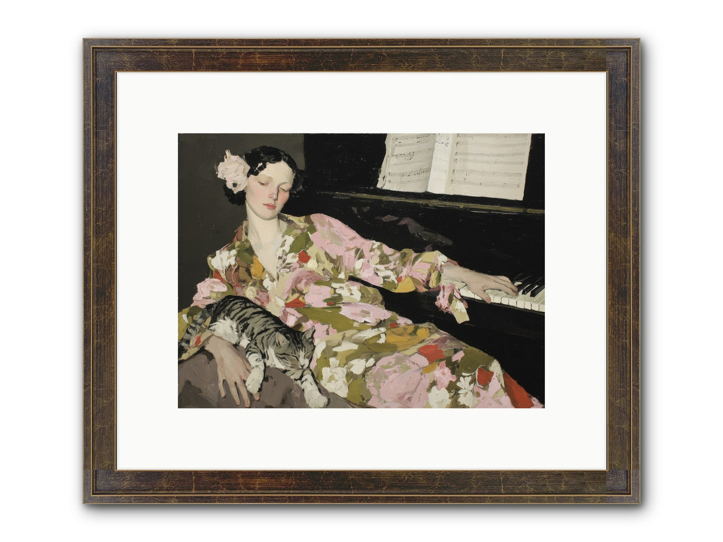 Before the Garden Woke Framed Print - Slimwoods Black/Gold 12x9