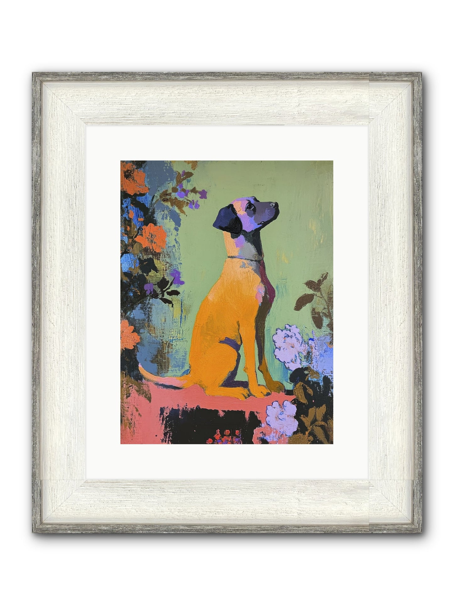 Behind The Honeysuckle Framed Print - Driftwood White 12x16