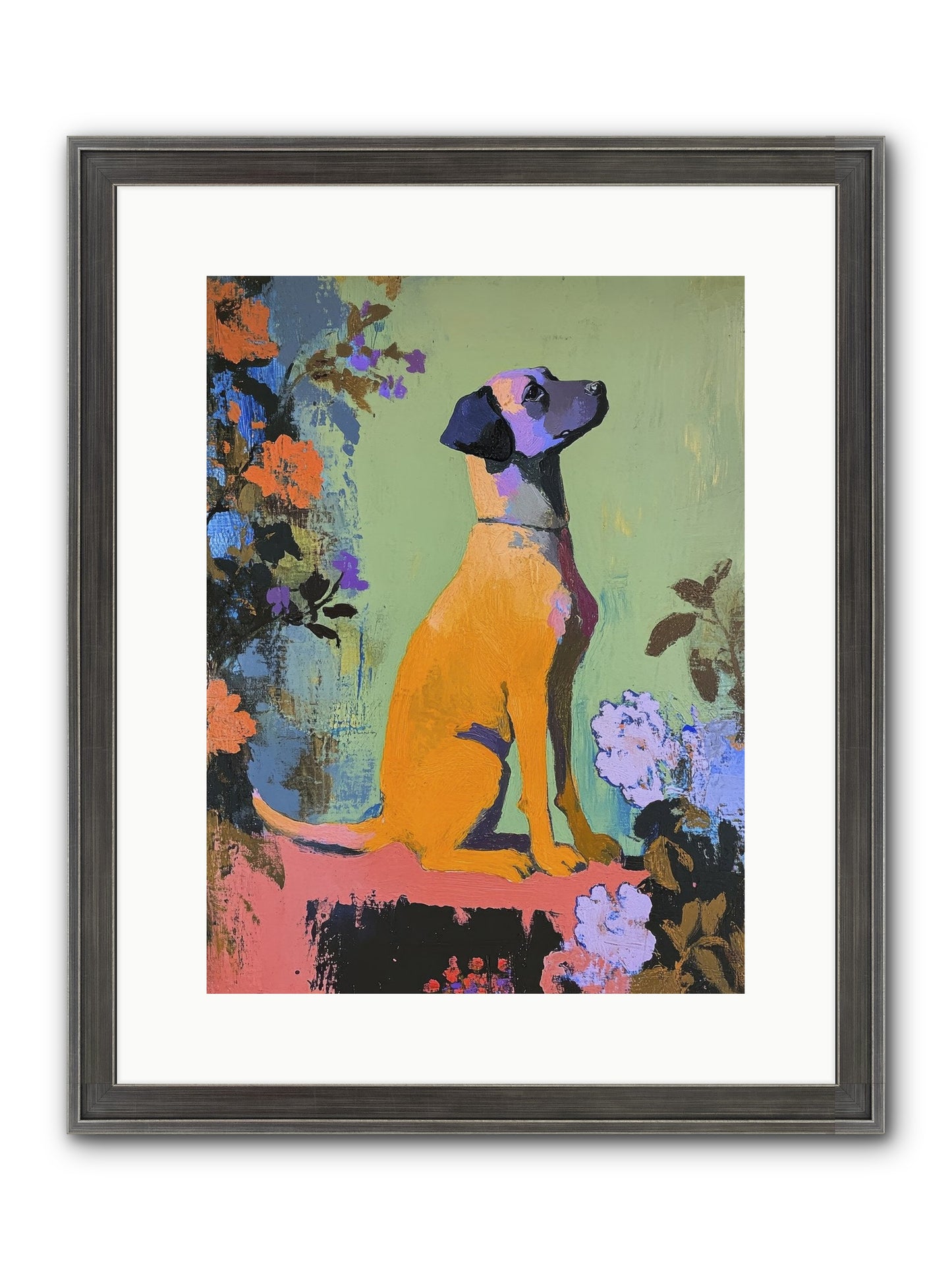 Behind The Honeysuckle Framed Print - Slimwoods Black/Silver 12x16