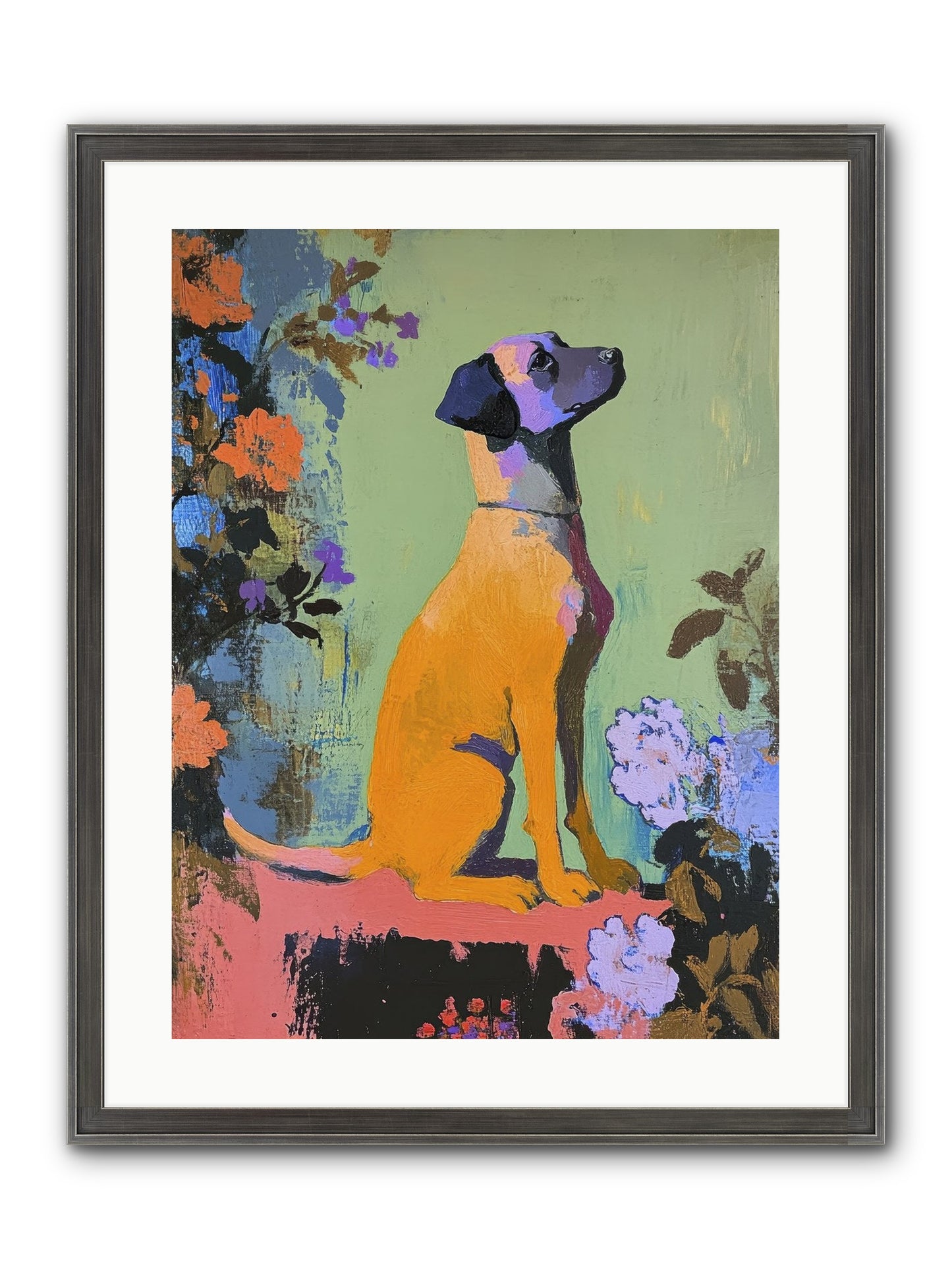 Behind The Honeysuckle Framed Print - Slimwoods Black/Silver 18x24