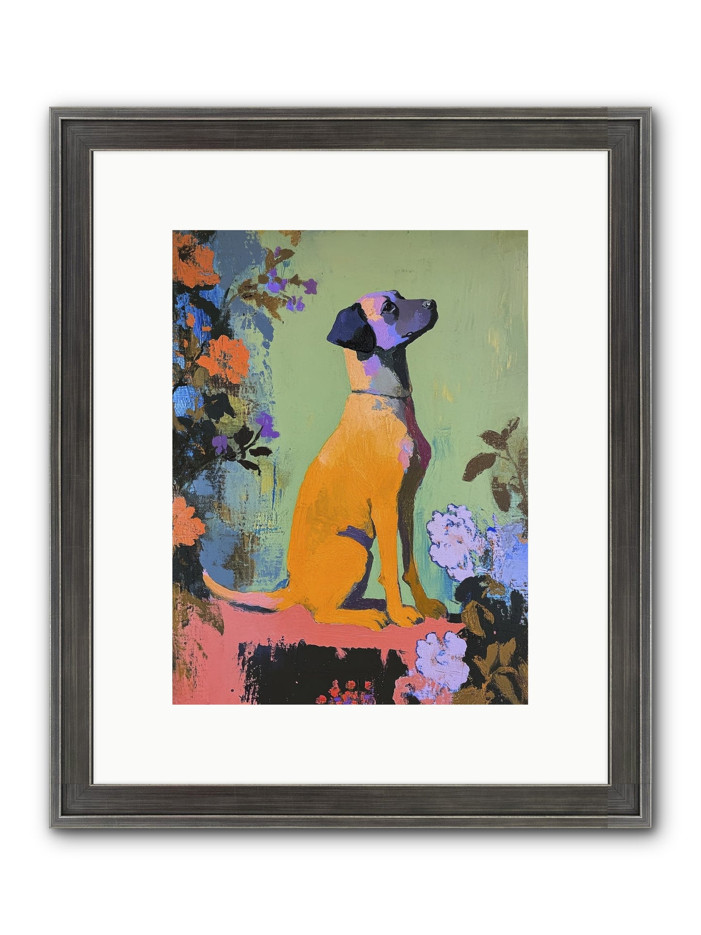 Behind The Honeysuckle Framed Print - Slimwoods Black/Silver 9x12