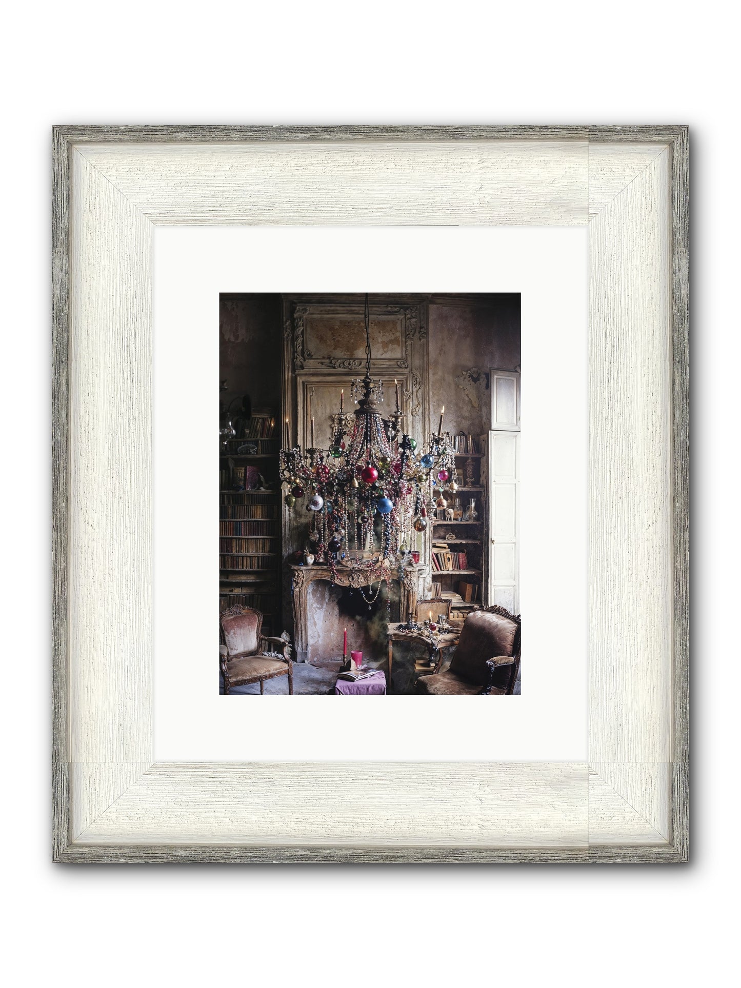 Behind The Velvet Drapes Framed Print - Driftwood White 9x12