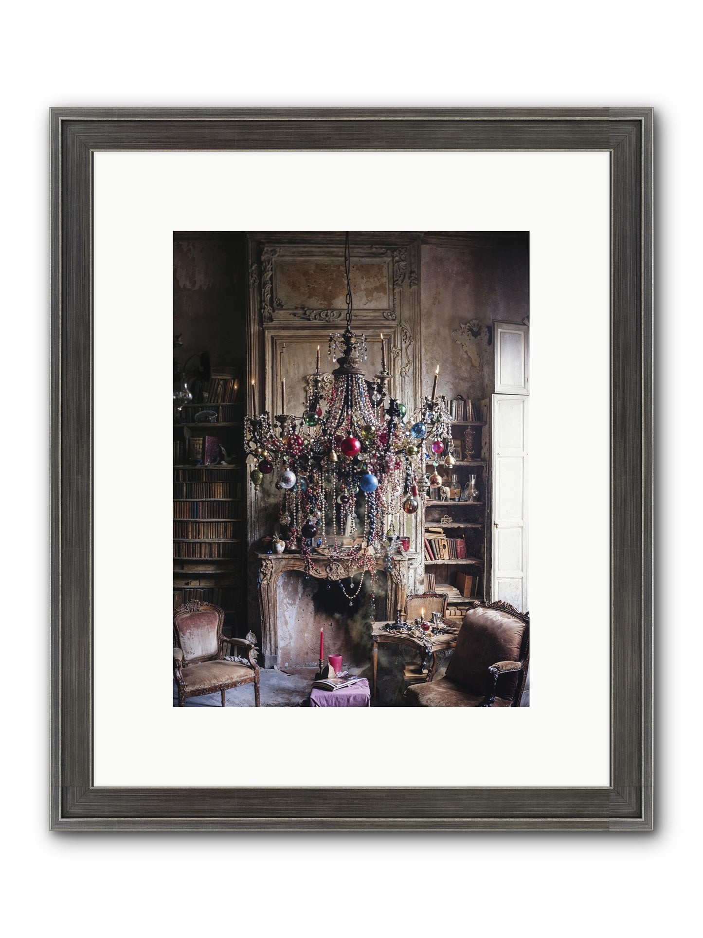 Behind The Velvet Drapes Framed Print - Slimwoods Black/Silver 9x12