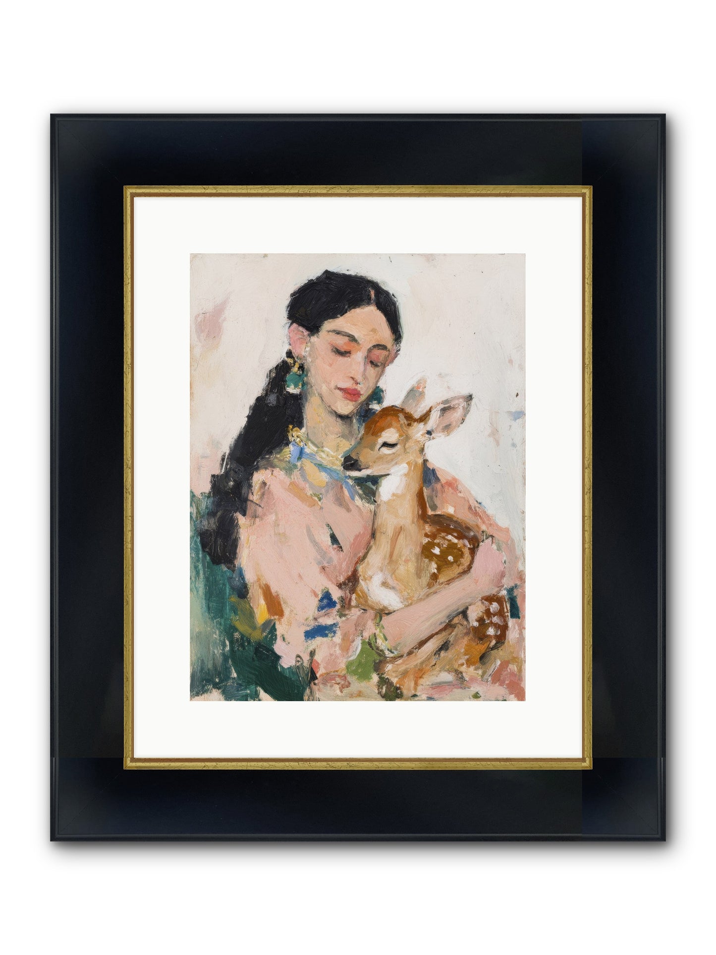 Bellamy & Birch Framed Print - Wide Black w/Gold 12x16