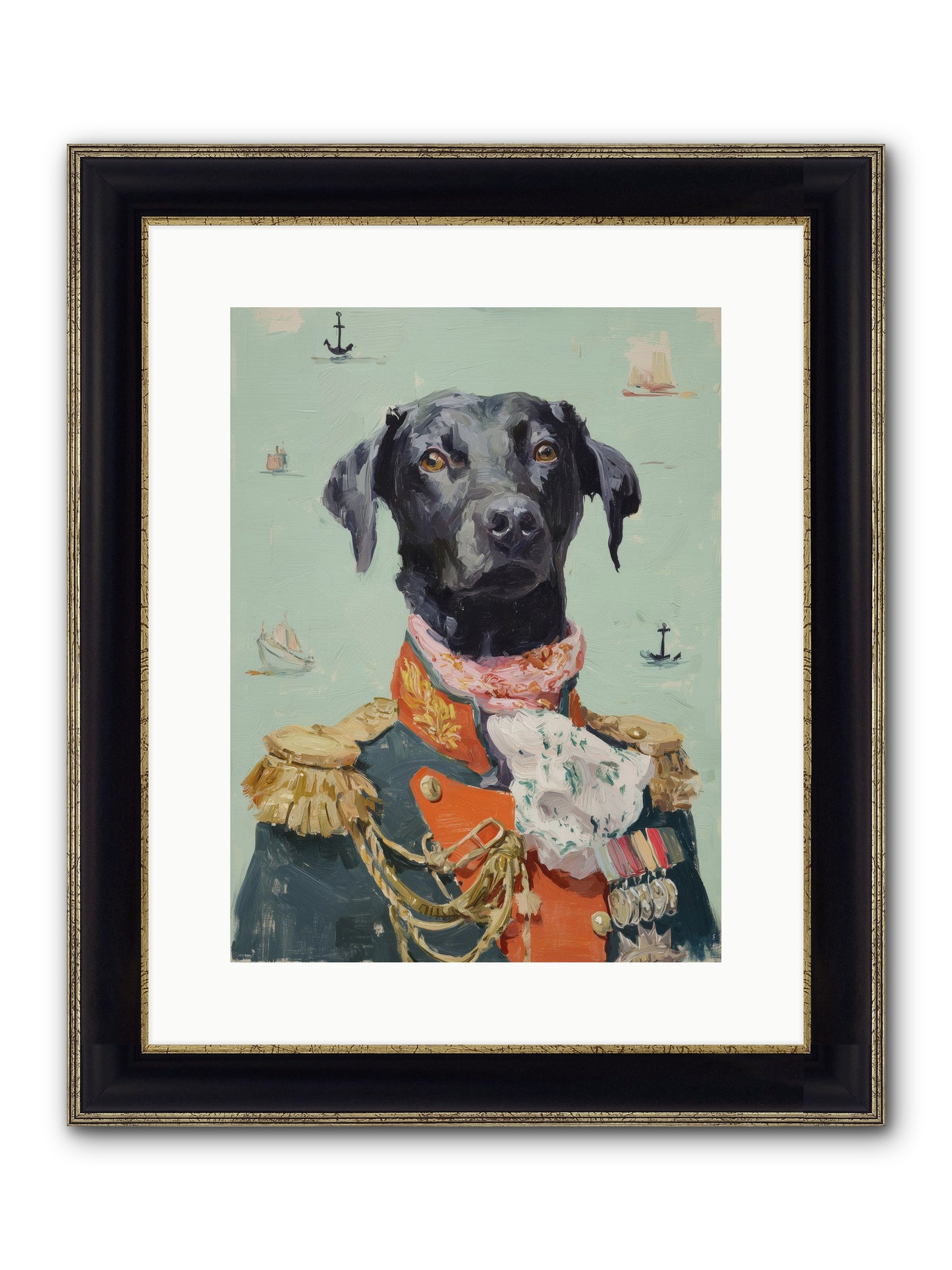 Beloved Rogue Framed Print - Black & Gold 12x16