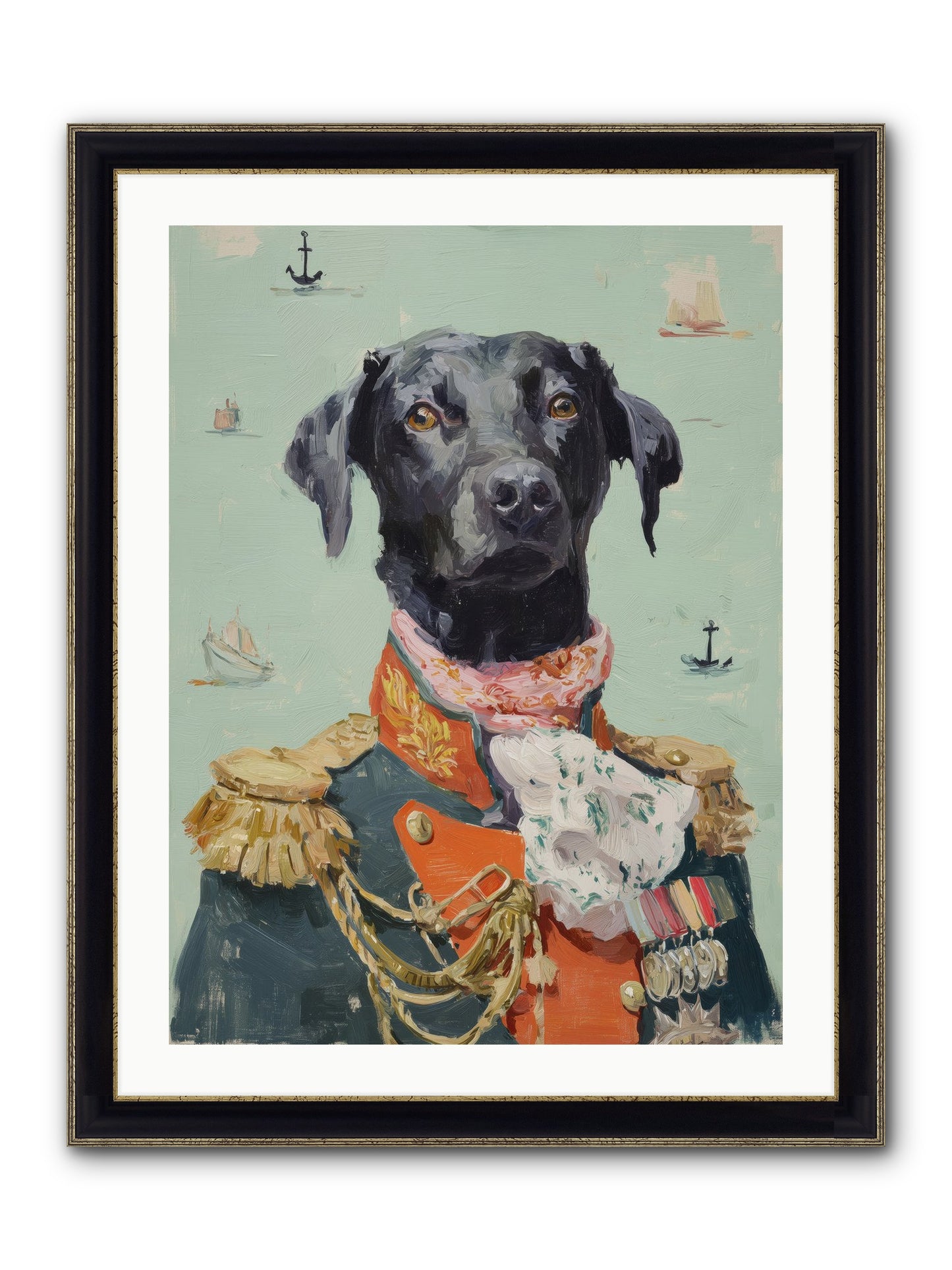 Beloved Rogue Framed Print - Black & Gold 24x32