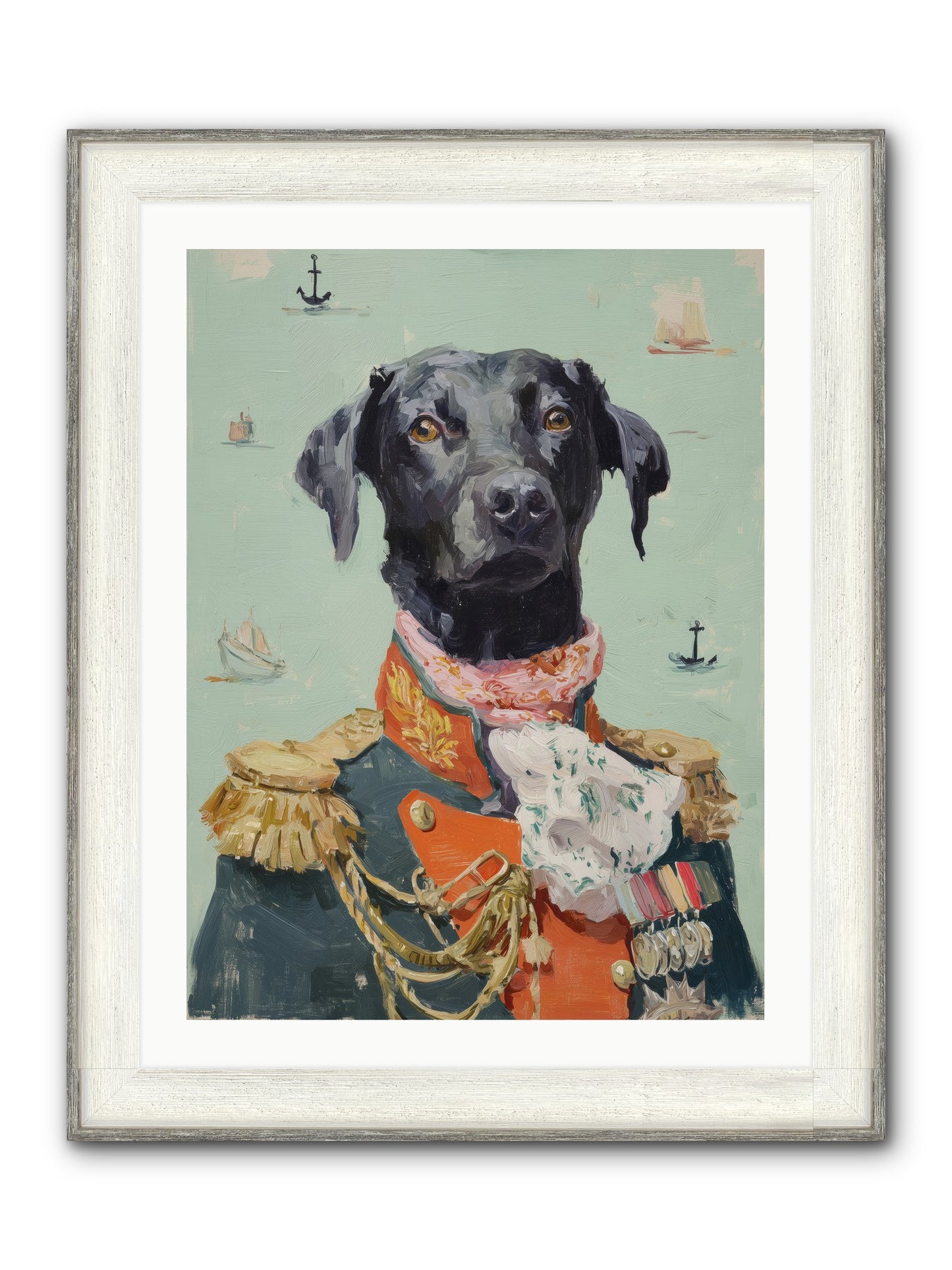 Beloved Rogue Framed Print - Driftwood White 24x32