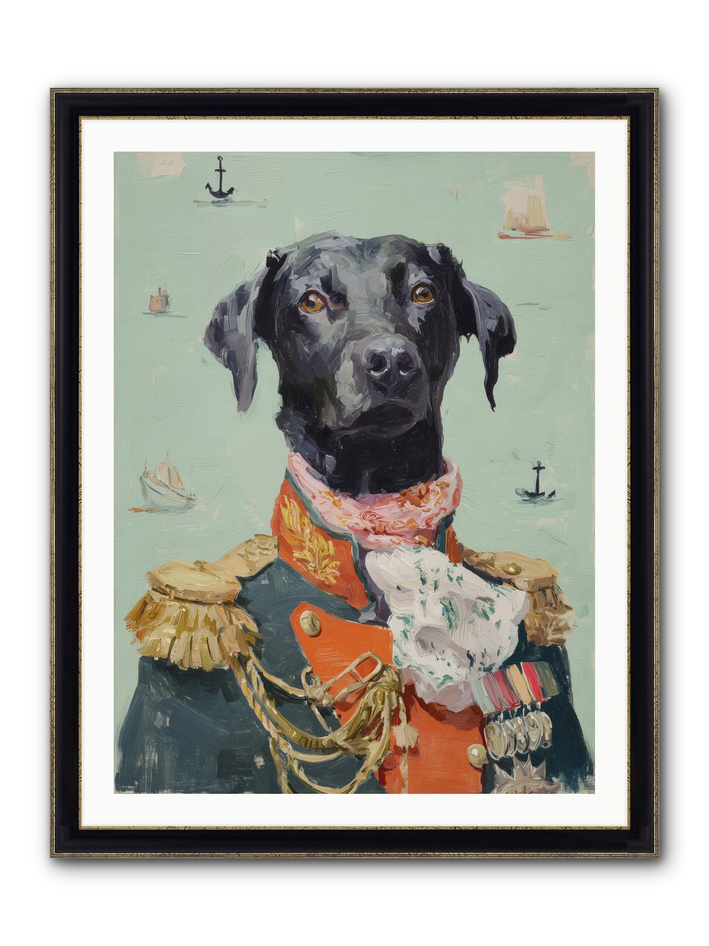 Beloved Rogue Framed Print - Black & Gold 30x40