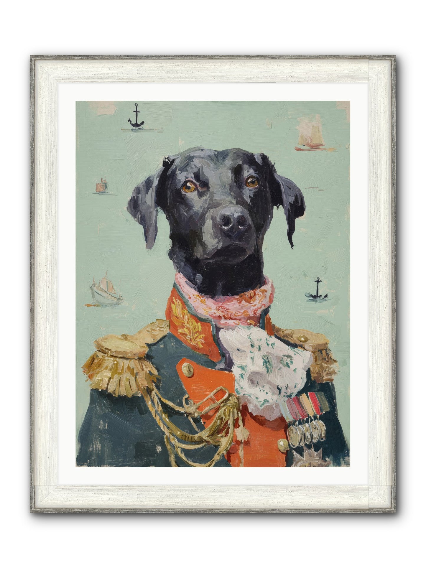 Beloved Rogue Framed Print - Driftwood White 30x40